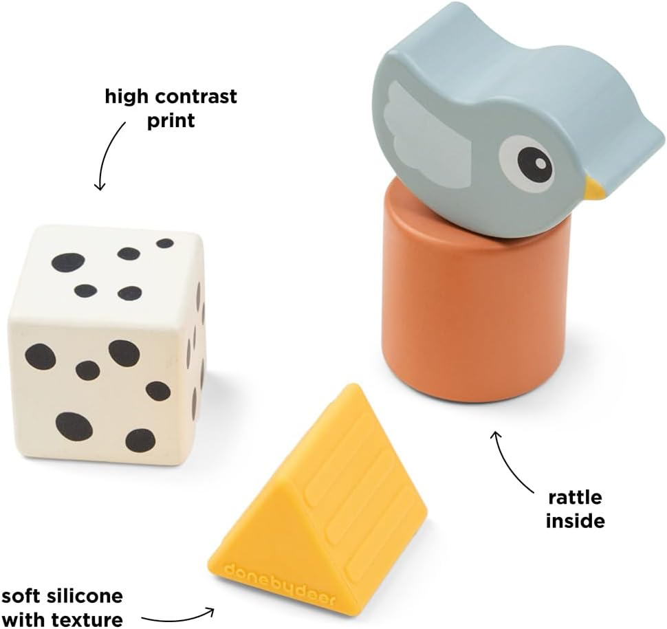 Danbaidia 2BD-4644027 4-Piece Block Set, Birdie image number 4