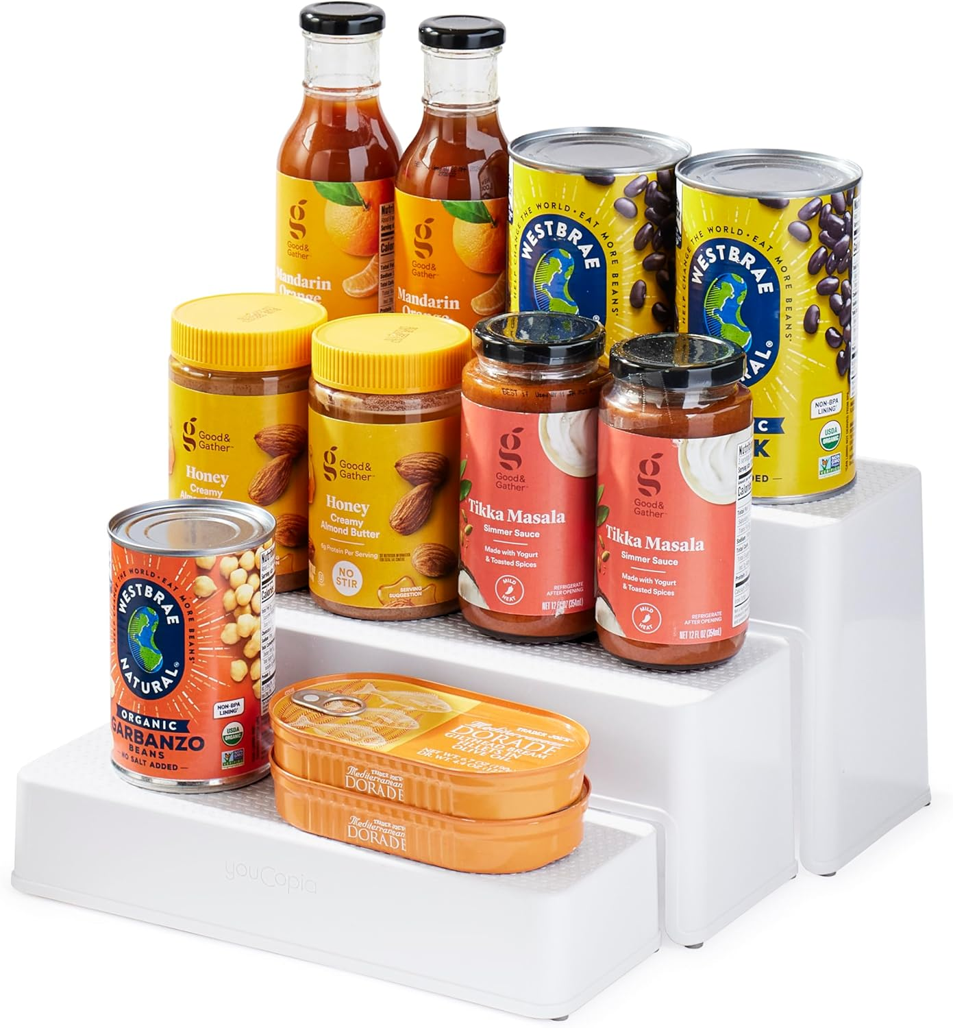 Youcopia Shelfsteps Can Organizer, 3 Shelf, White image number 5