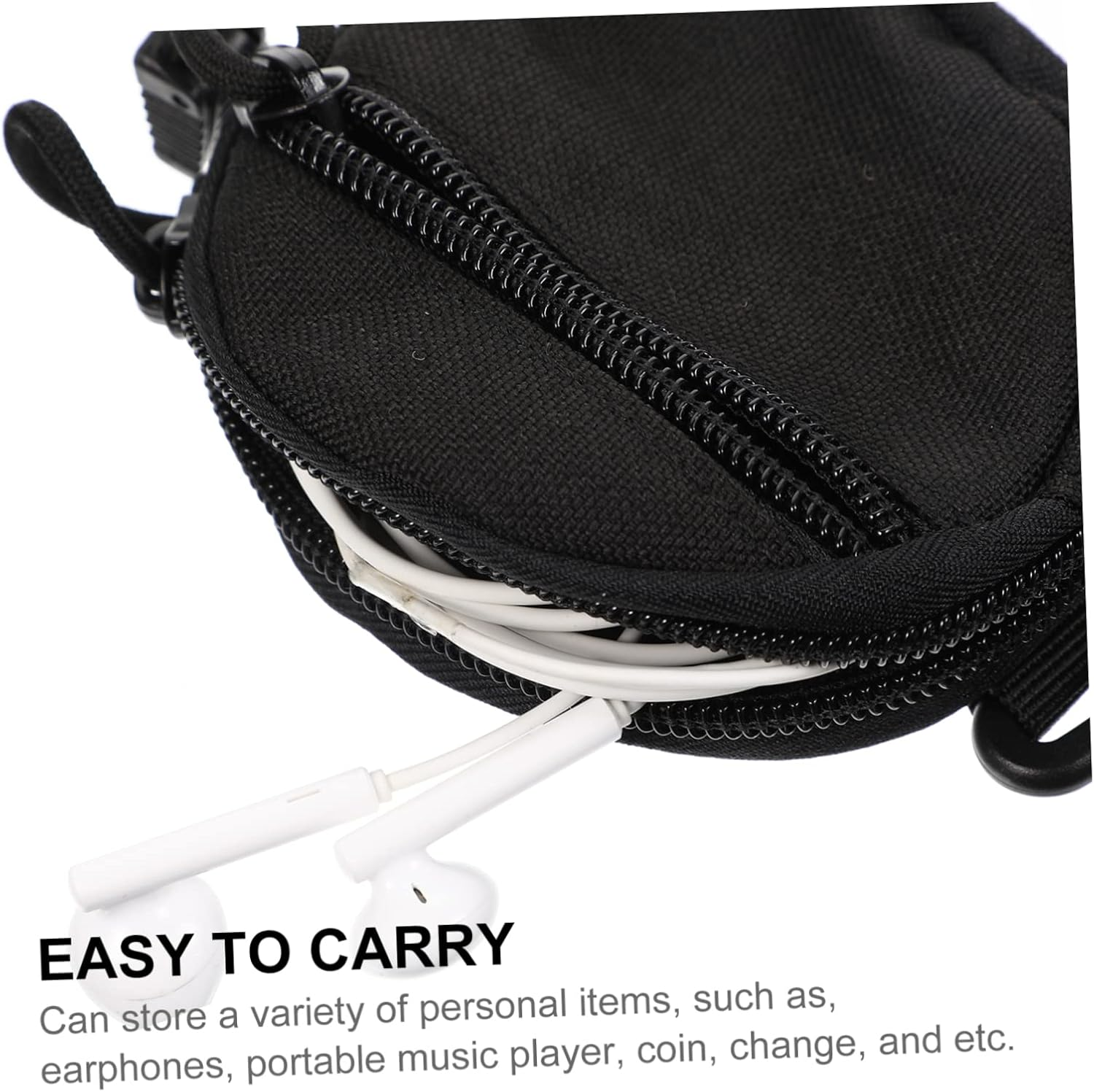 Storage Bag Multi-Purpose Pouch Portable Outdoor Storage Pack for Earphones Lightweight Polyester Hanging Pouch for Camping Hiking and Travel Organization - Green image number 4