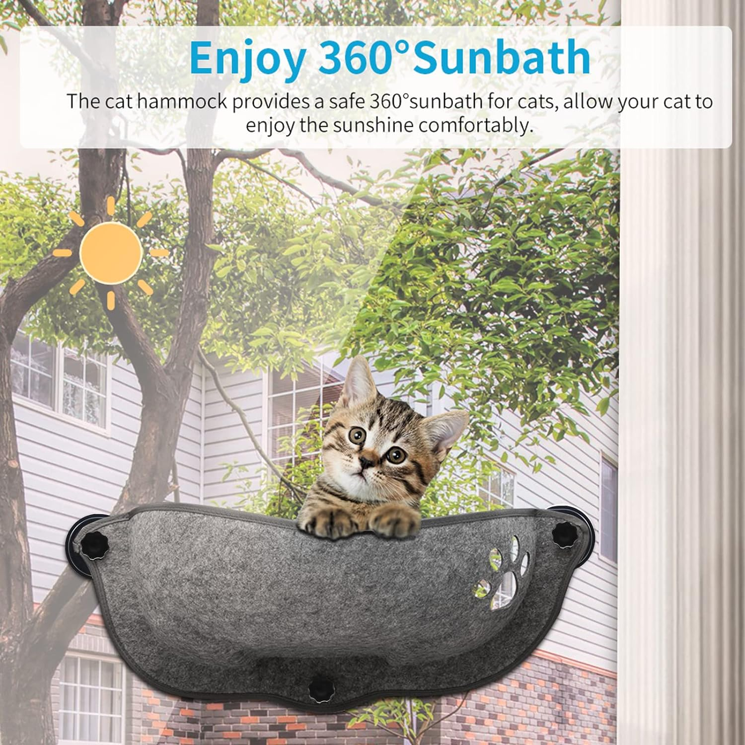 Cat Hammock, Cat Window Lounger, Cat Lounger Window, Cat Window Seats, Cat Hammock, Window Seat Hammock, Window Cat Bed image number 3