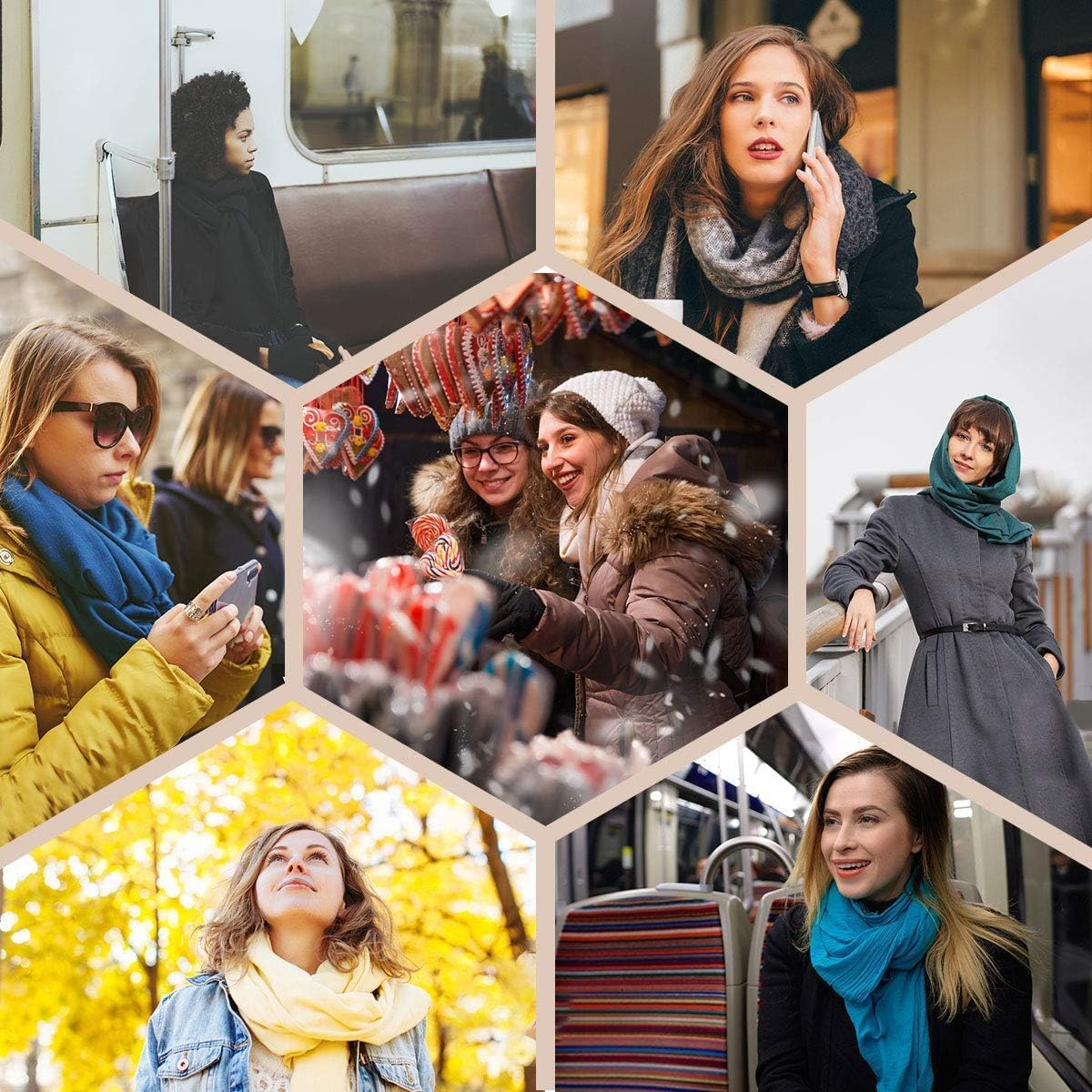 Women Scarf Cotton Linen - Chic Ladies Solid Scarves Soft Large Long Wrap Shawl Headscarf Lightweight Neck Scarf Hijab,180&times;100Cm - Black image number 2