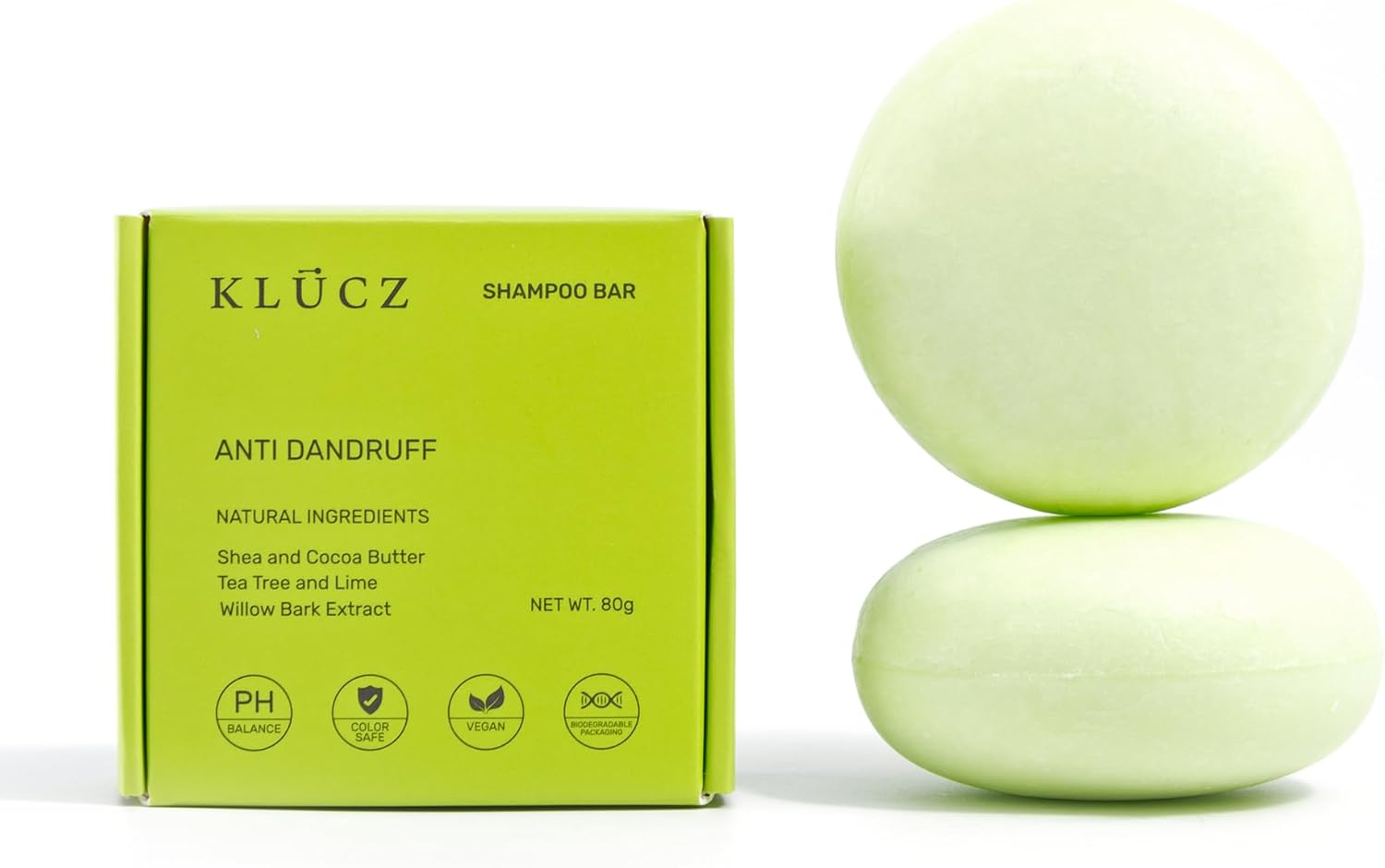 KLUCZ anti Dandruff Tea Tree Oil and Lime Shampoo Bar 80G image number 3