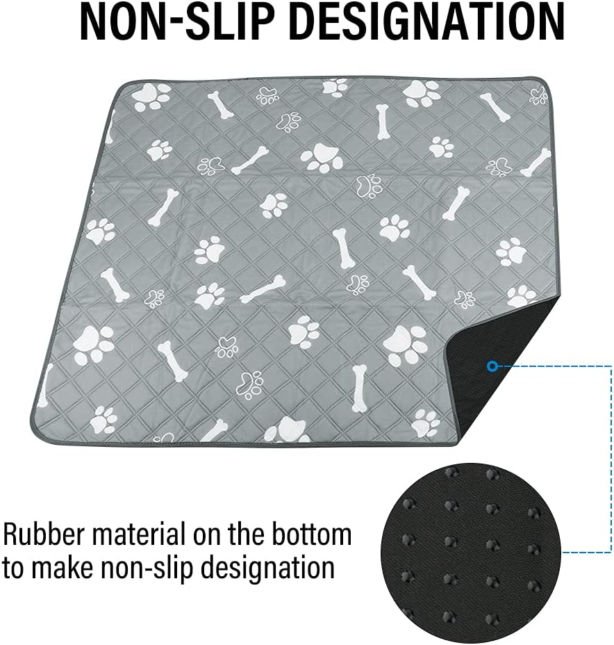 Plutus Pet Washable Pee Pads for Dogs, 2 Pack, Non-Slip Dog Pads with Heavy Absorbency, Reusable Training Pads, Waterproof Mat for Whelping, Playpen, Crate, Kennel and Outdoors, 100X90 Cm image number 2