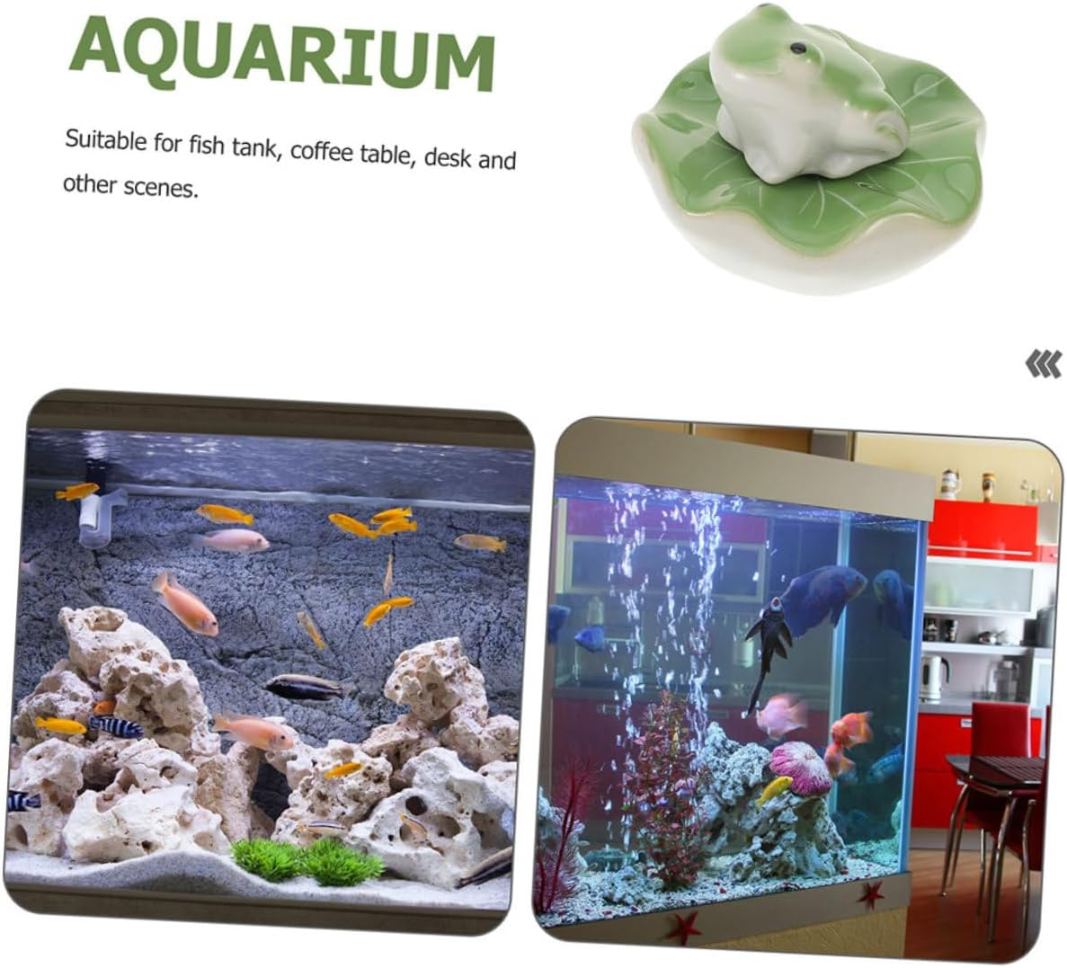 ORFOFE 2Sets Ceramic Floating Frogs Tea Pet Sculptures for Fish Tank Aquarium Decor of Detailed Aquarium Figurines for Landscape Decoration image number 2