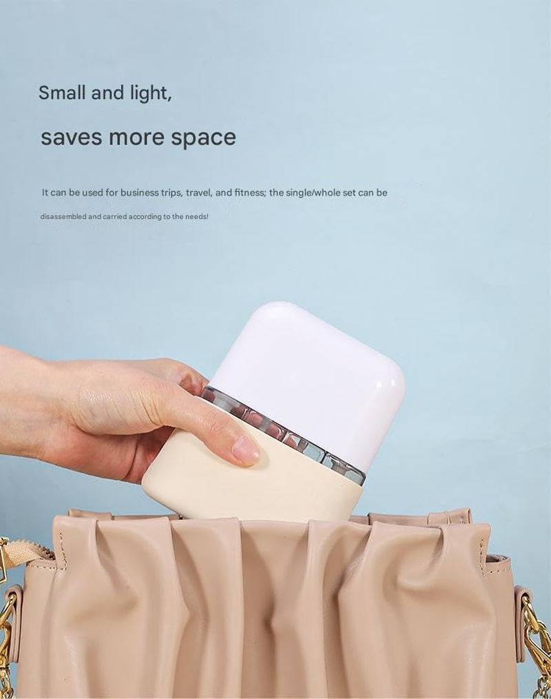 Travel Separate Bottling Combination Suit Portable Spray Bottle Washing Press Bottle Cosmetics Combined Separate Bottling Cosmetic Case (Light Beige, 10 * 1.6 * 12CM) image number 1