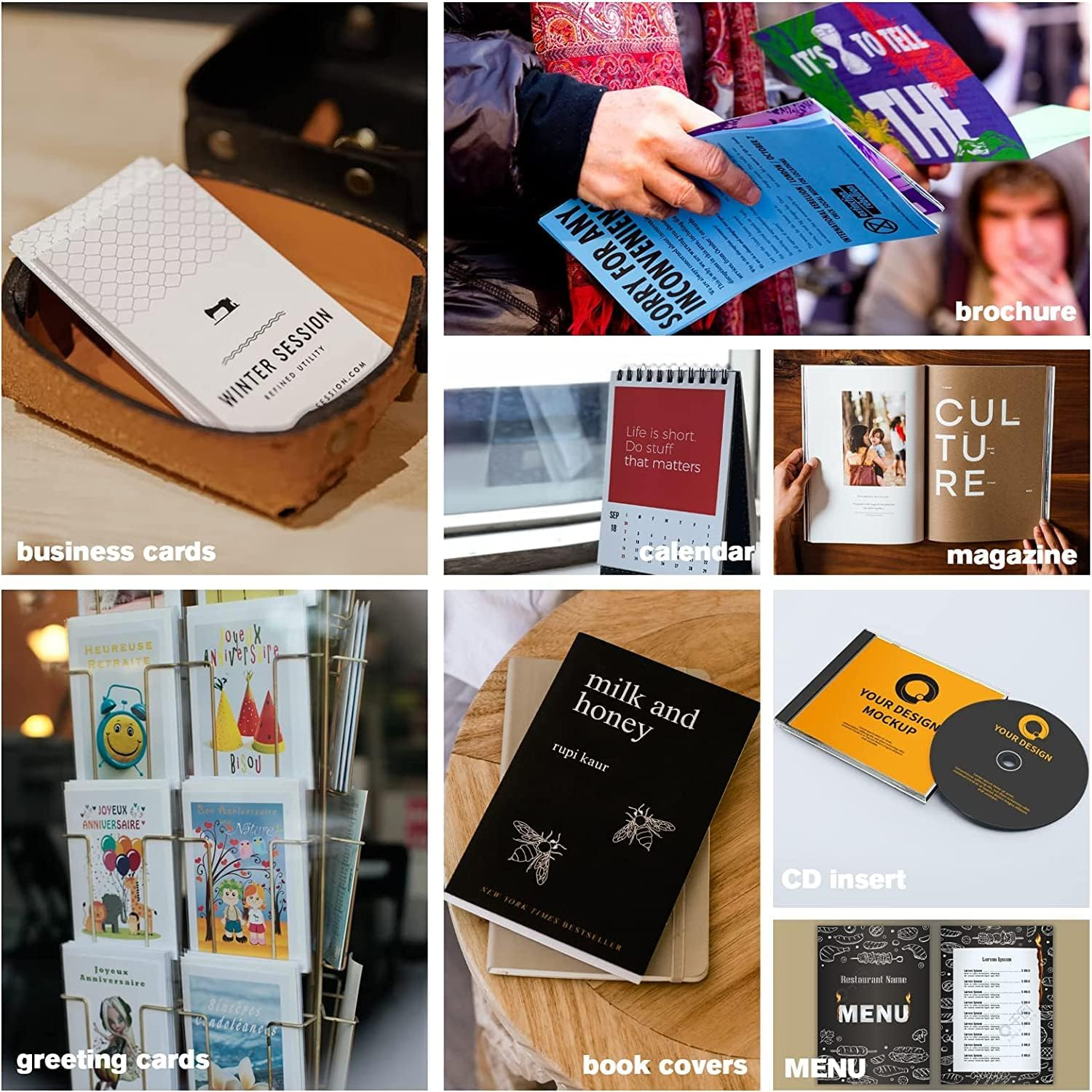 A3 260Gsm 60Sheets Thick Matte Double Sided Photo Paper Inkjet Matt for Brochures, Photos Book Cards, Ink Jet Printers Printable. image number 5