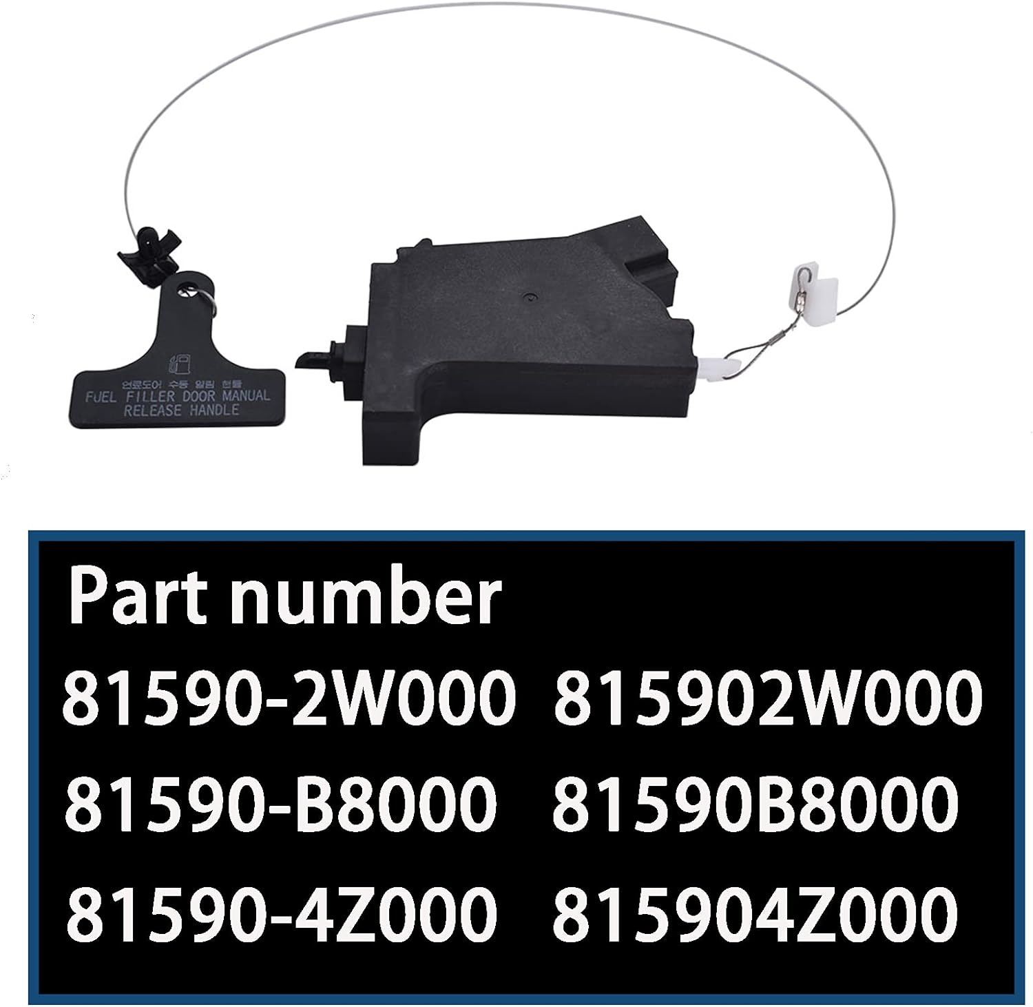 WFLNHB Fuel Filler Flap Door Release Opener Lock Actuator Motor Replacement for Santa Fe Sport 2013-2018 81590B8000 815904Z000 image number 1