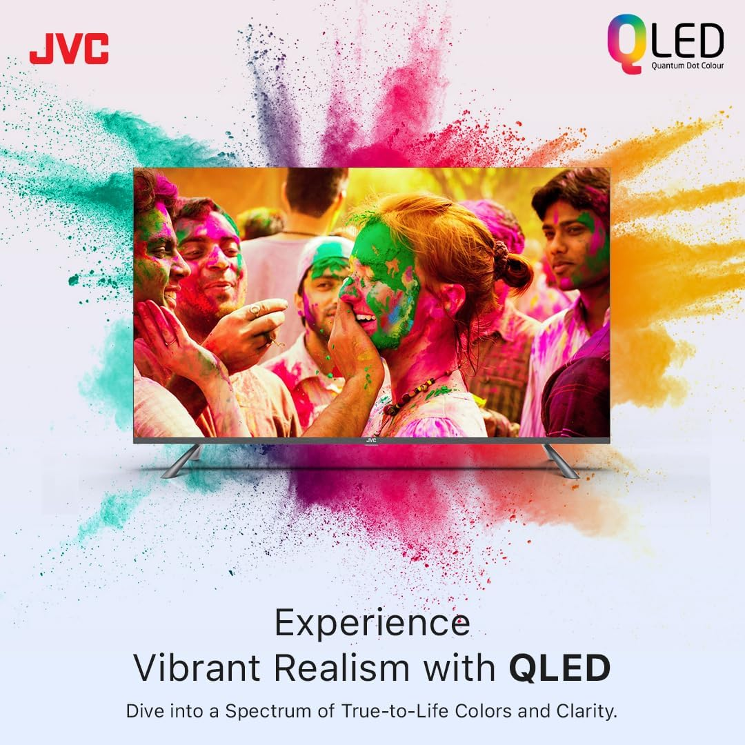 JVC 75 Inch UHD 4K QLED Android TV | Dolby Vision & Atmos | Ultra-Thin Bezels | Google Play Store & Chromecast Built-In | MEMC Tech | Netflix, Youtube, + More | Metal Frame | AV-JQ757115A image number 2