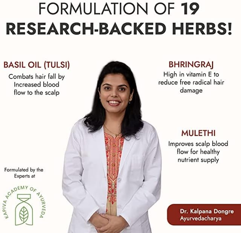 Kapiva Hairfall Defense Combo | Hair Care Juice & Tulsi anti Hairfall Oil image number 2