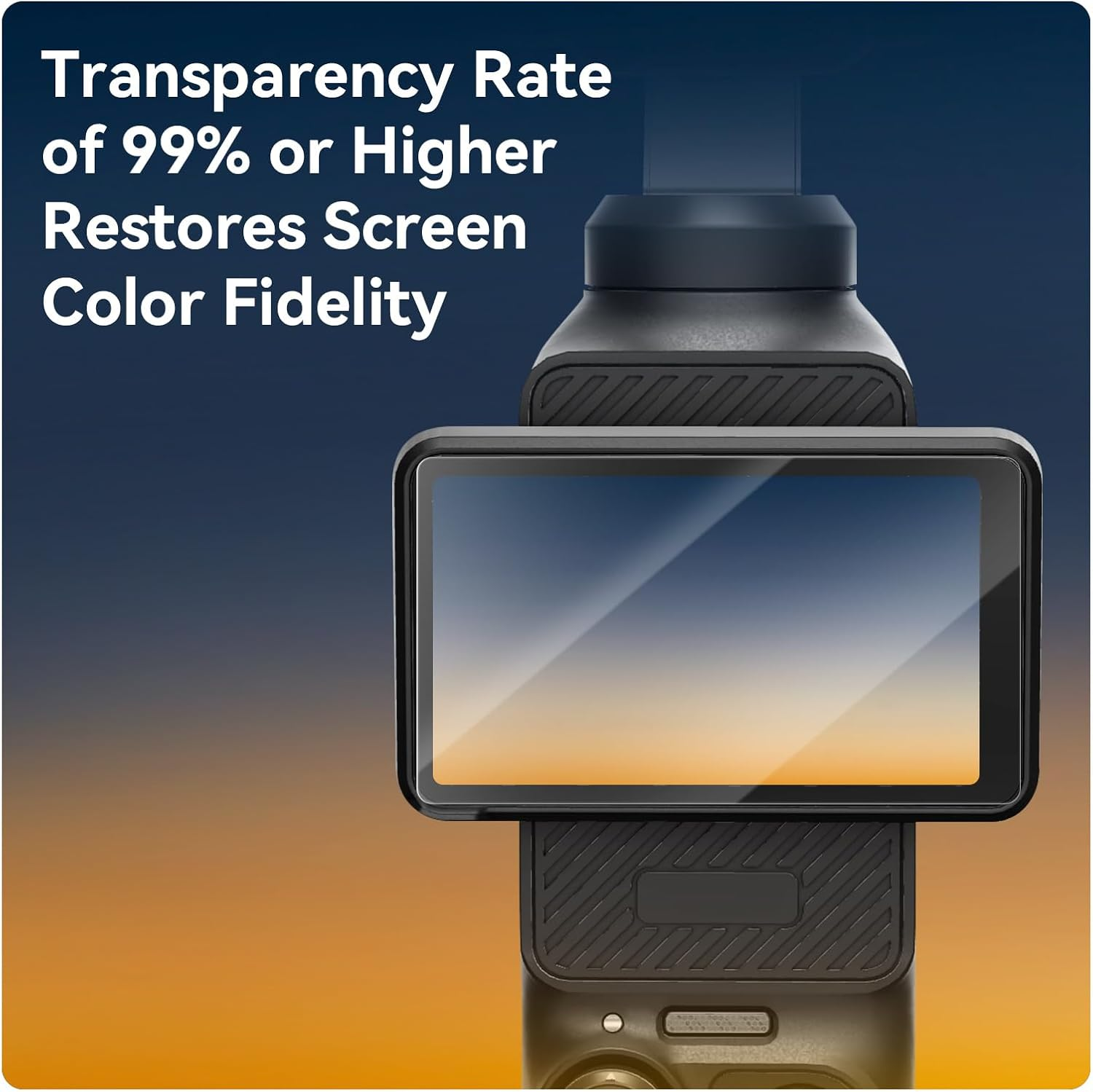 TELESIN Lens Screen Protector for DJI Osmo Pocket 3 [2+2Pack], 2-Pack Tempered Glass Screen Protector + 2 Lens Guards | Tempered Glass Film Accessories 9H Hardness Anti-Scratch, 99% Transparency image number 6