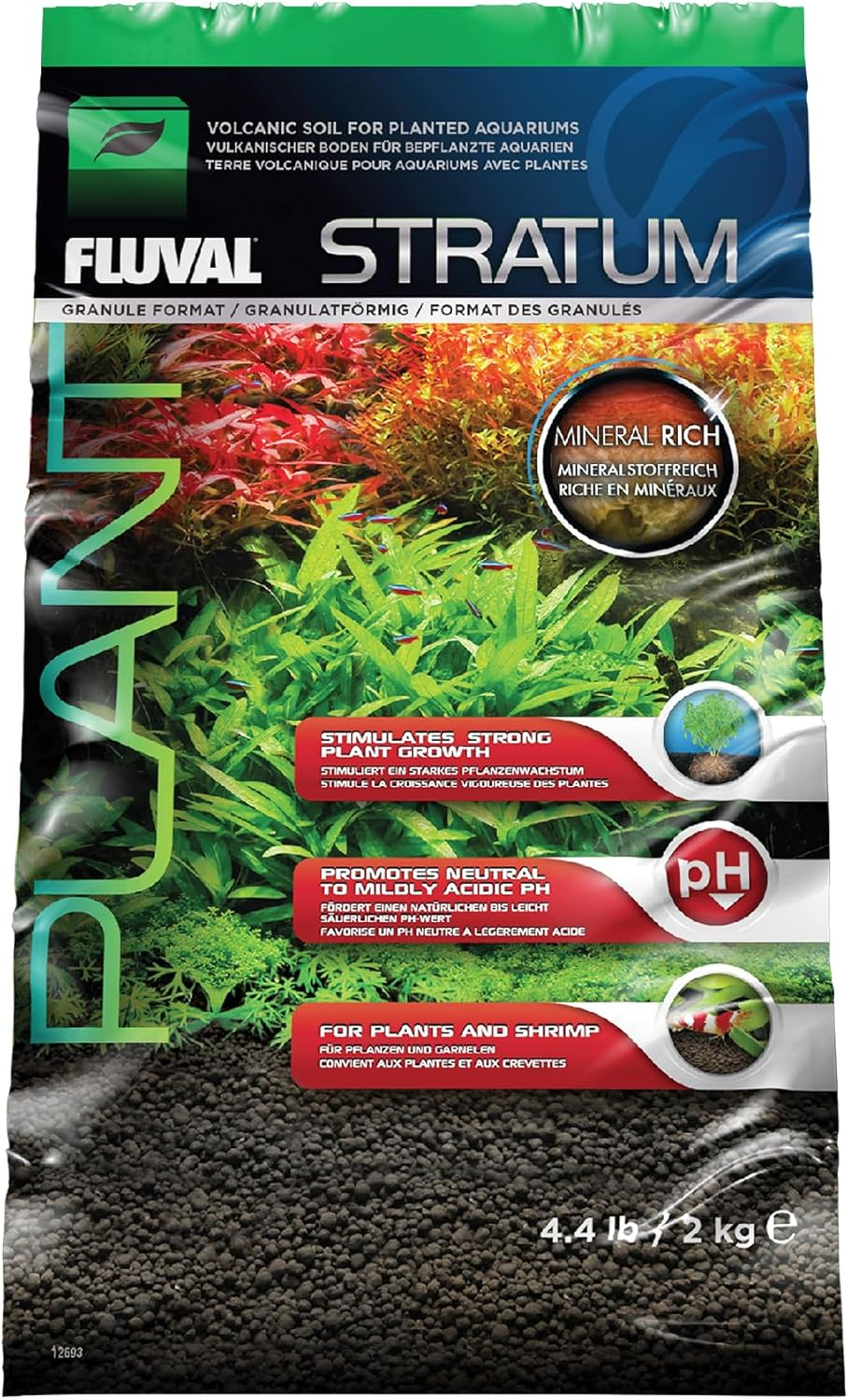 Fluval Plant and Shrimp Stratum, for Fish Tanks, 8.8 Lbs.,