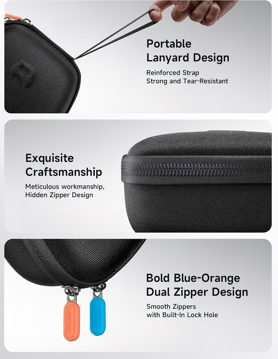 JSAUX Carry Case Compatible with Nintendo Switch 2 Pro Controller (2025), Travel Protective Case All-Around Protection Portable Carrying Bag -Black BG0127 image number 6