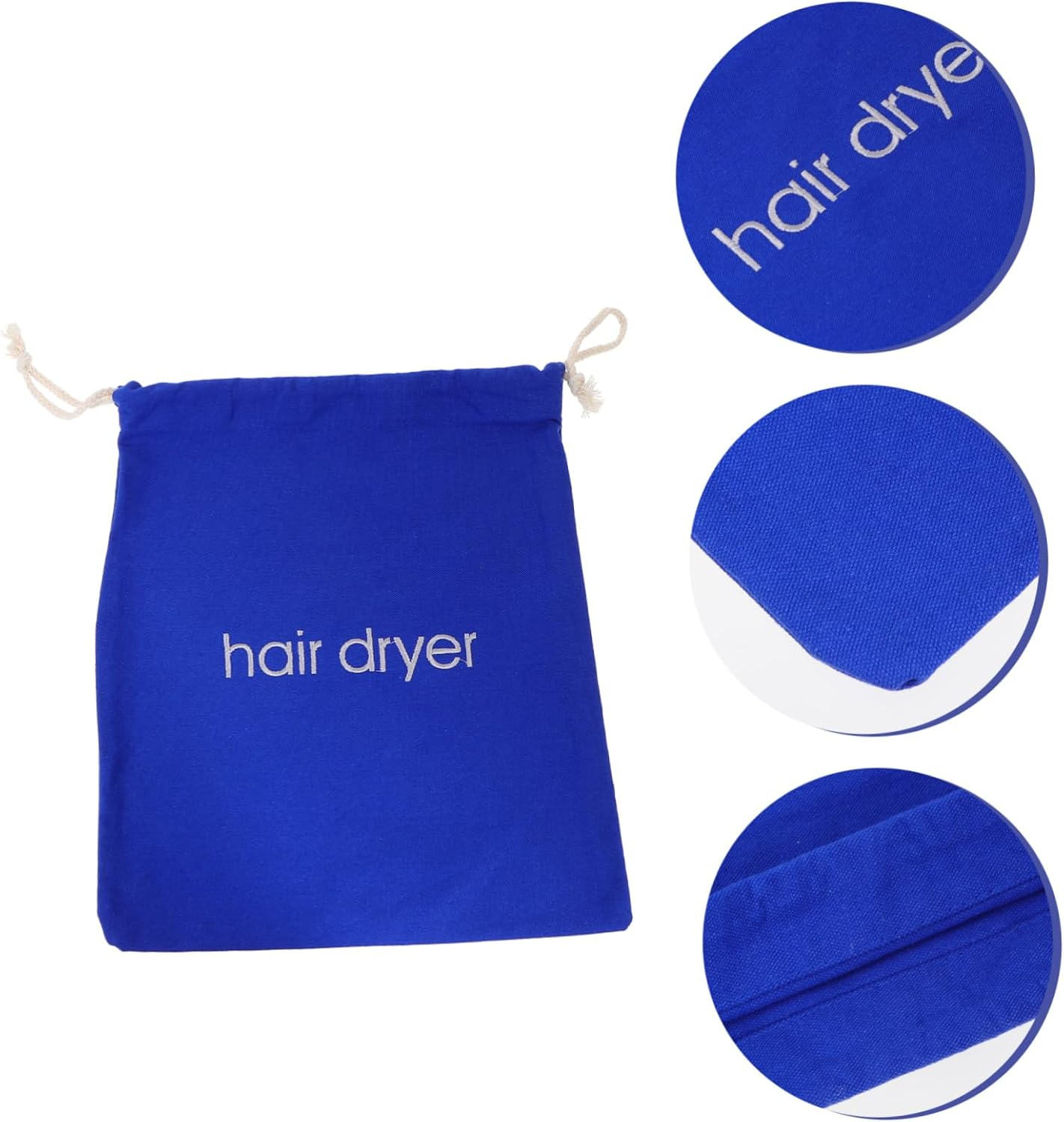 LOLIPPYY Canvas Tote Bag for Hair Dryer Storage Reusable Travel Pouch Easy Zipper Closure Wall Mountable Dustproof Hair Dryer Container image number 2