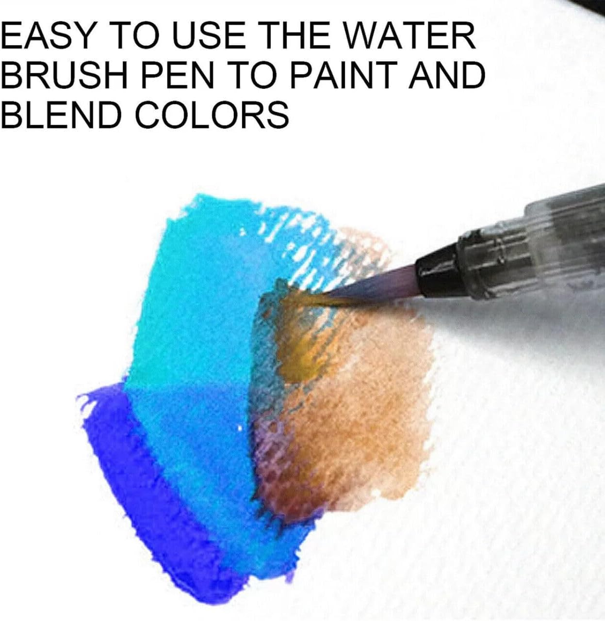 12-90 Watercolour Paint Set with Brush Painting Water Colour Art Artist Kits with Refillable Water Brush and Sponge, Portable Iron Case