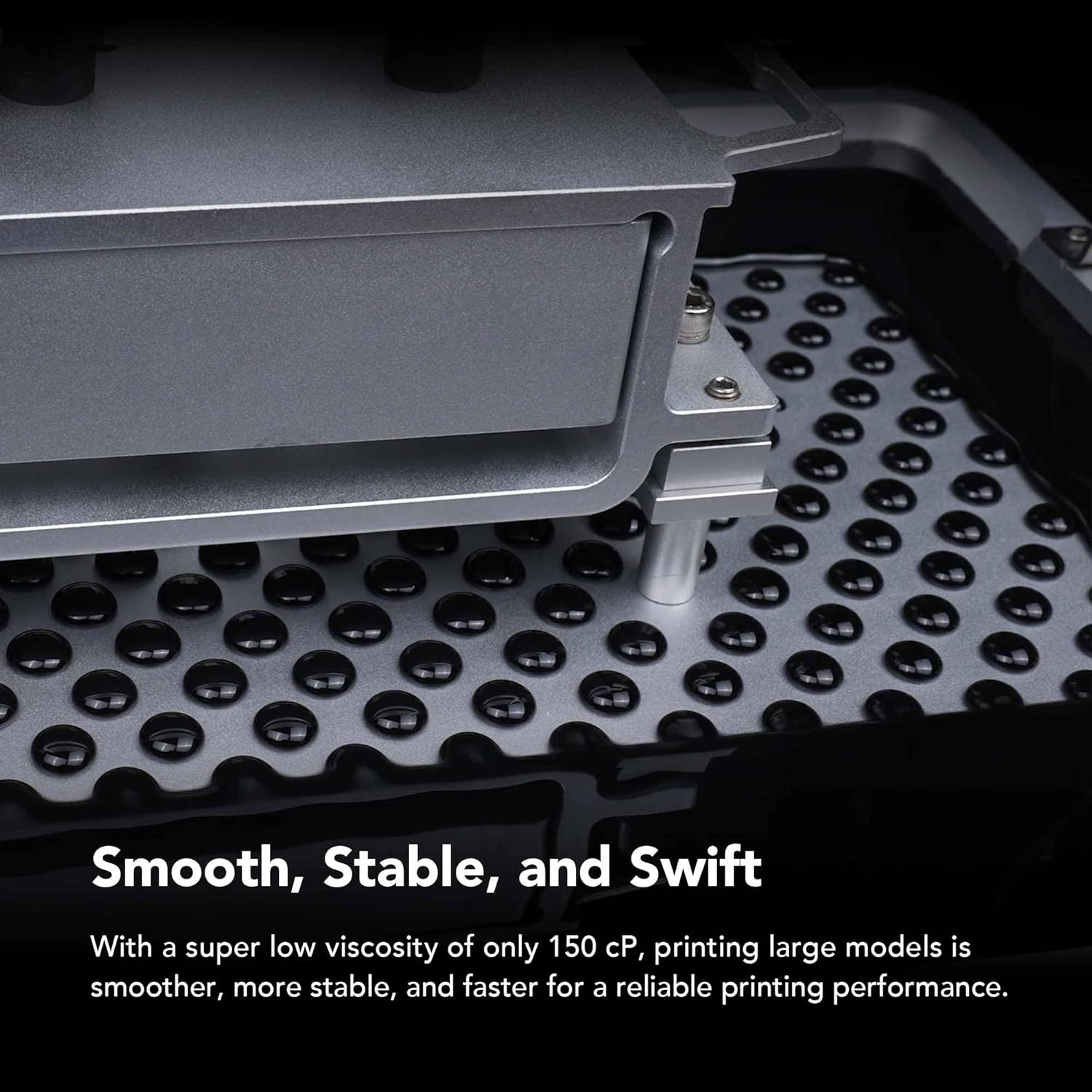 Phrozen Speed plus 3D Printer Resin | Uv-Curing Resin for Most 405Nm LCD/DLP Printers | Print Faster W/Higher Precision, Low Viscosity - Black (1Kg) image number 4