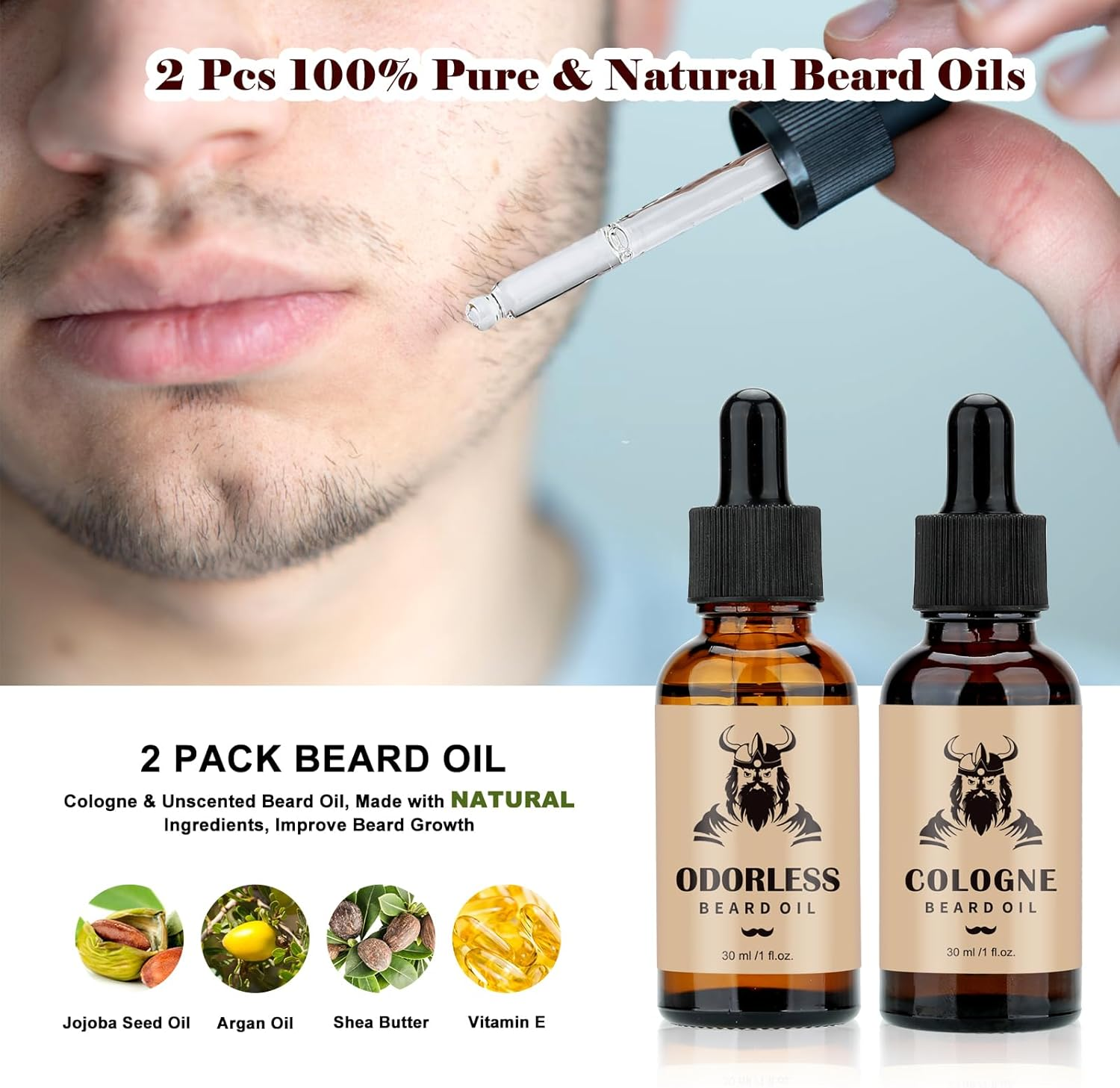 Beard Kit Gifts for Men, 9 Pcs Beard Care Grooming Kit, Beard Growth Kit Unique Men'S Gifts for Men Dad Him Husband Boyfriend, Father'S Day Anniversary Birthday Ideas for Dad Boss image number 3