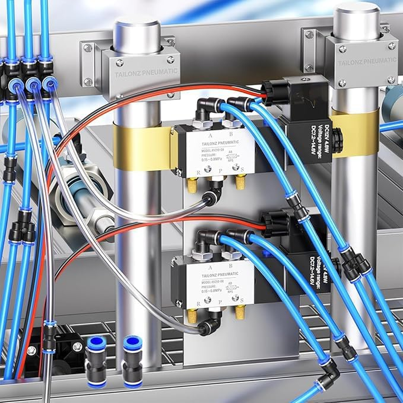 WEZCHUGHAOL ﻿Pneumatic Quick Connect Fittings Kit 40-Piece 6Mm - Leakproof Air Hose Connectors with Corrosion Resistant Brass, Push to Connect Fittings for Compressed Air Systems image number 6