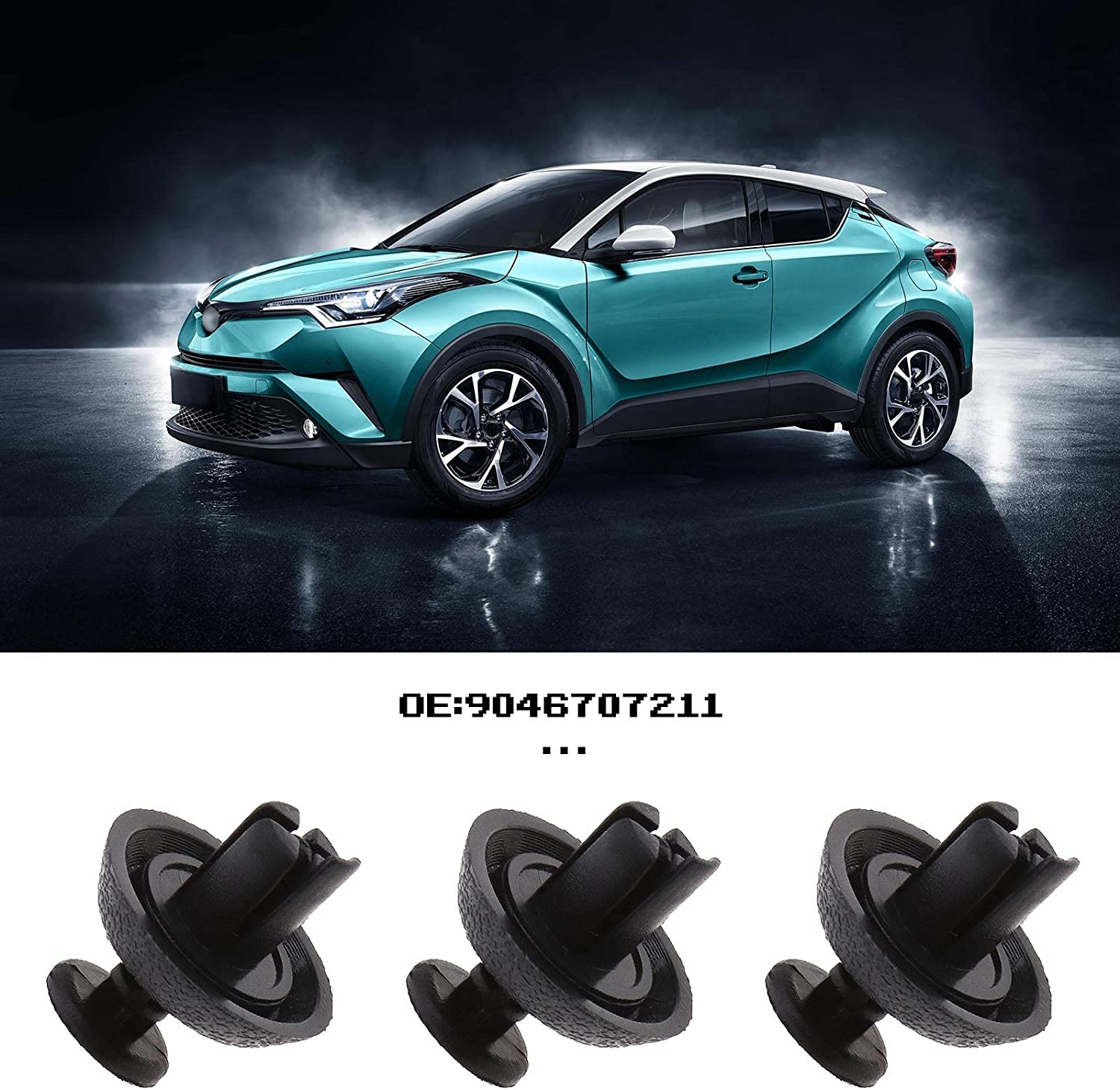 SING F LTD 50Pcs Engine Cover Clips Plastic Trim Fasteners Retainers 9046707211 Compatible with Toyota image number 6