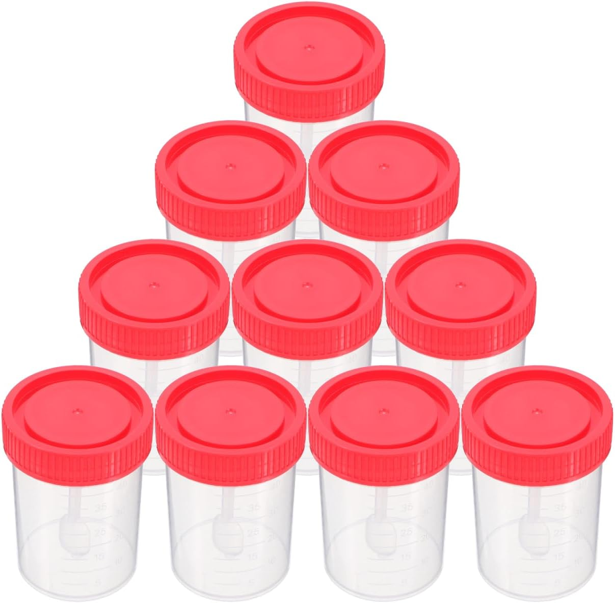 50 Pcs 40Ml Stool Specimen Cups with Leak-Proof Spiral Caps for Laboratory Sample Collection and Medical Testing Random Colours image number 4