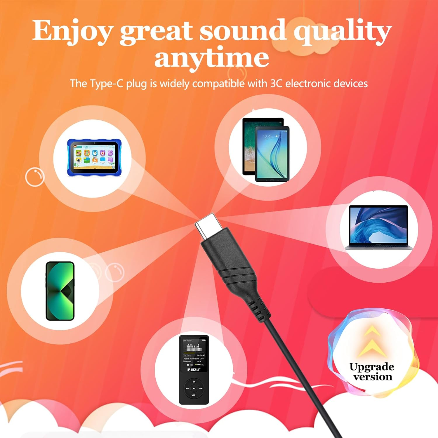 GDBOMA Type C Headphones Bulk for Classroom School Kids 10 Pack,Usb C Wired Headphones for School,Phone,Tablet,Laptop,Pc,Online Class,Meeting,Web Conference,Practice,Test Mixed Colors image number 1