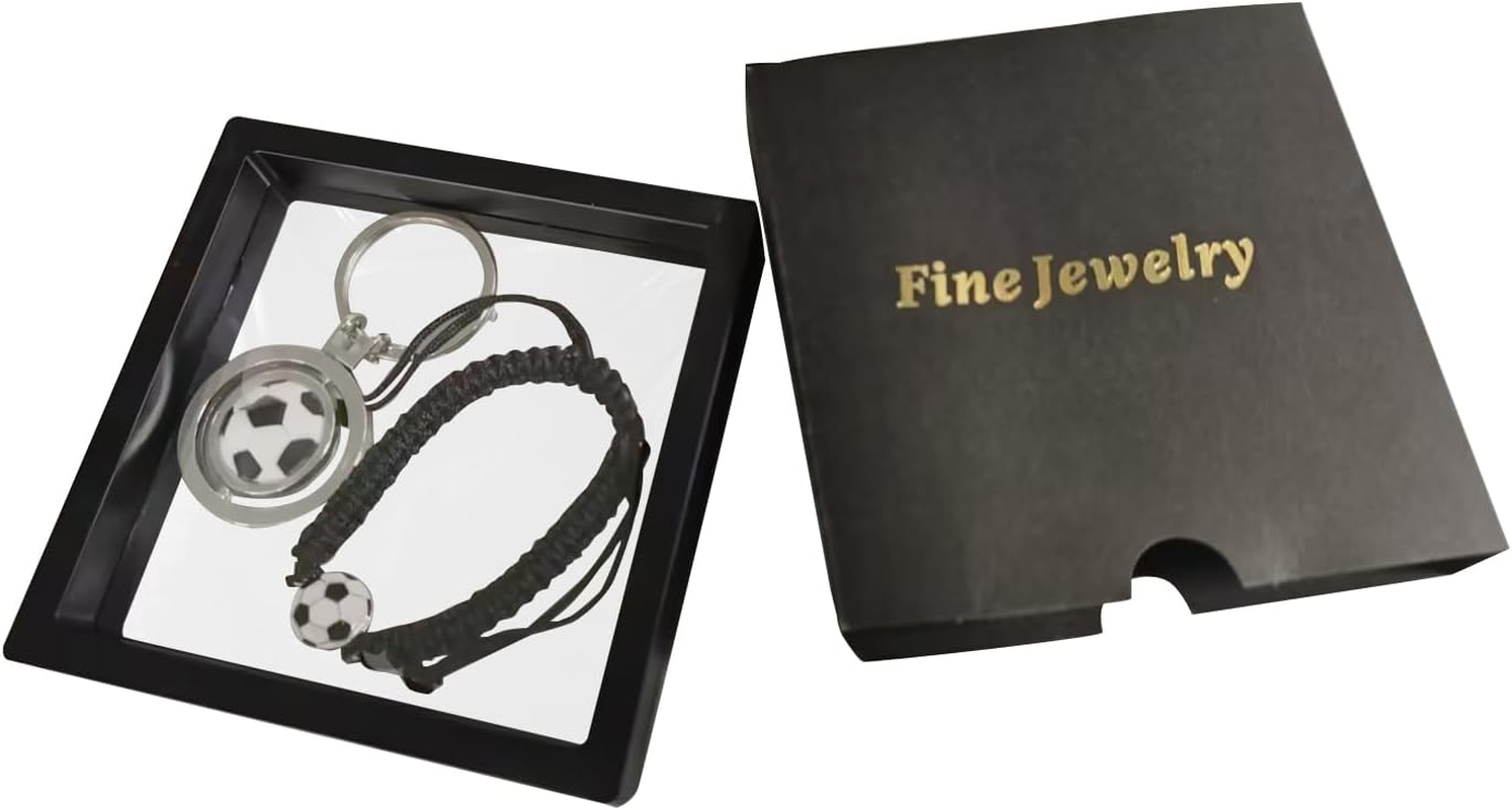 Soccer Bracelet and Ball Key Chains, Football Jewelry, Adjustable Unisex Paracord Bracelets - Soccer Gifts image number 2