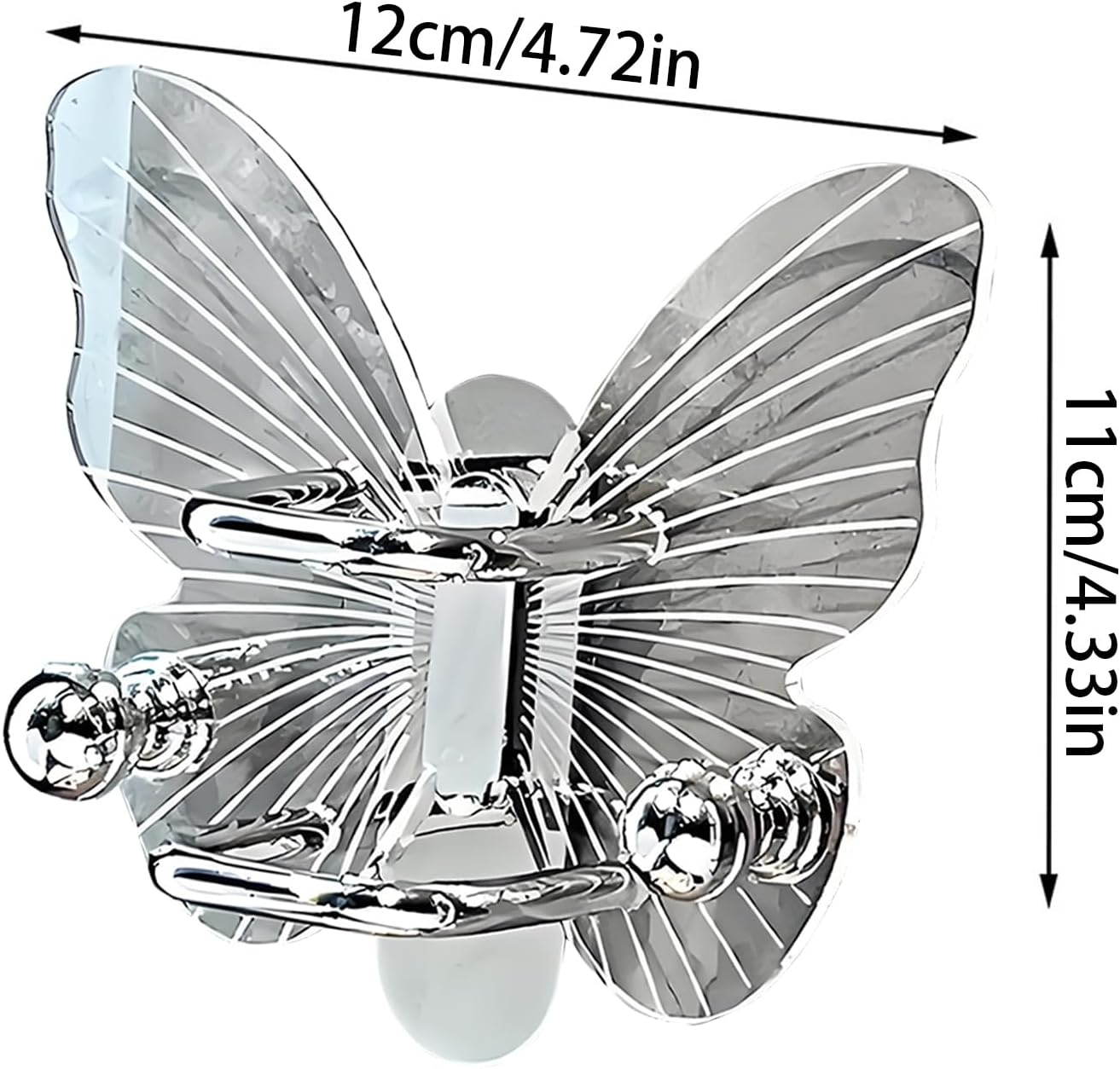 Ceprznvey Hair Brush Holder Wall Mount, Hairband Organizer for Bathroom, Butterfly Shape Hair Ring Organizer Rack for Dressing Tools, Comb Storage Holder image number 2