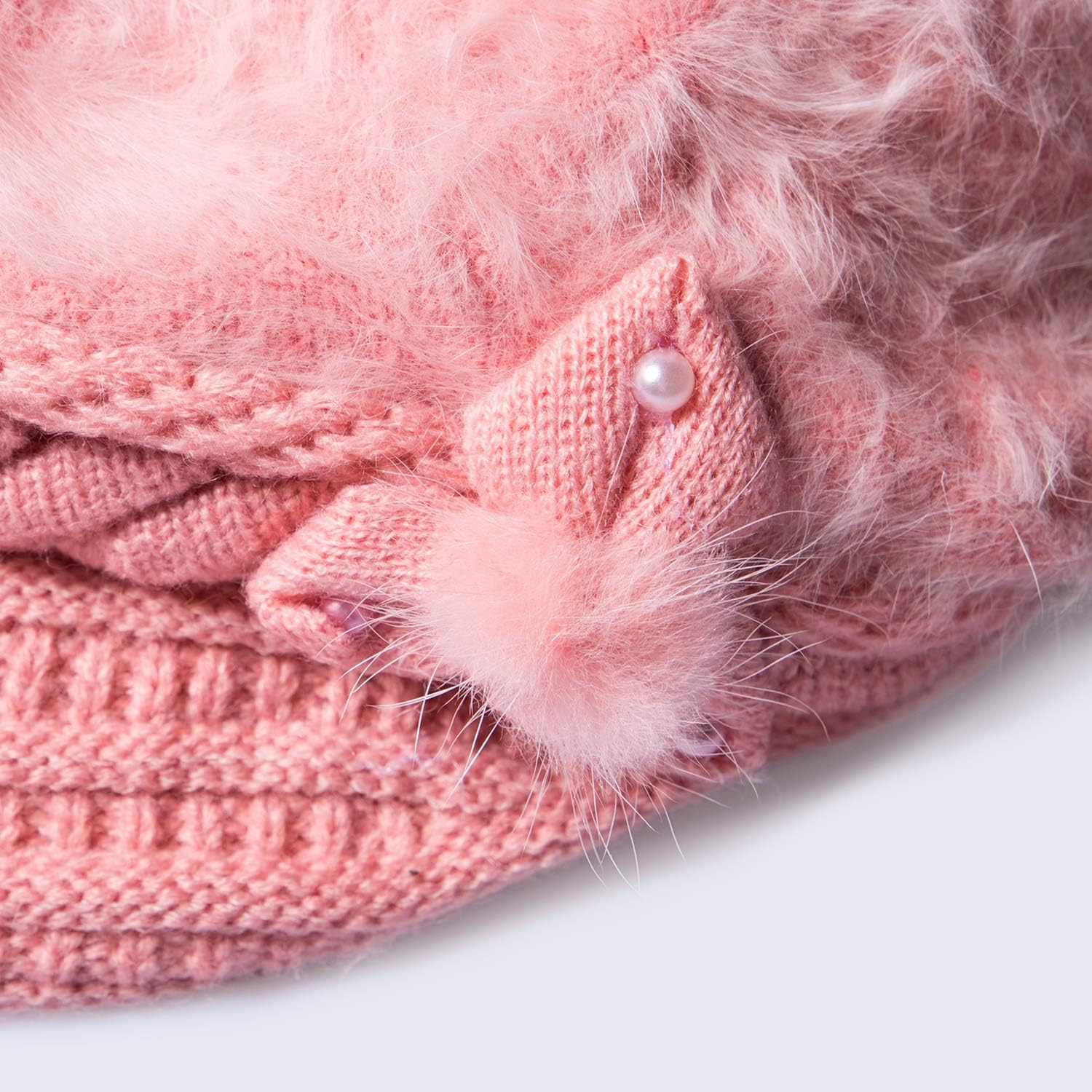 Loritta Womens Winter Warm Knitted Hats Slouchy Wool Beanie Hat Cap Visor - B-Beige image number 7