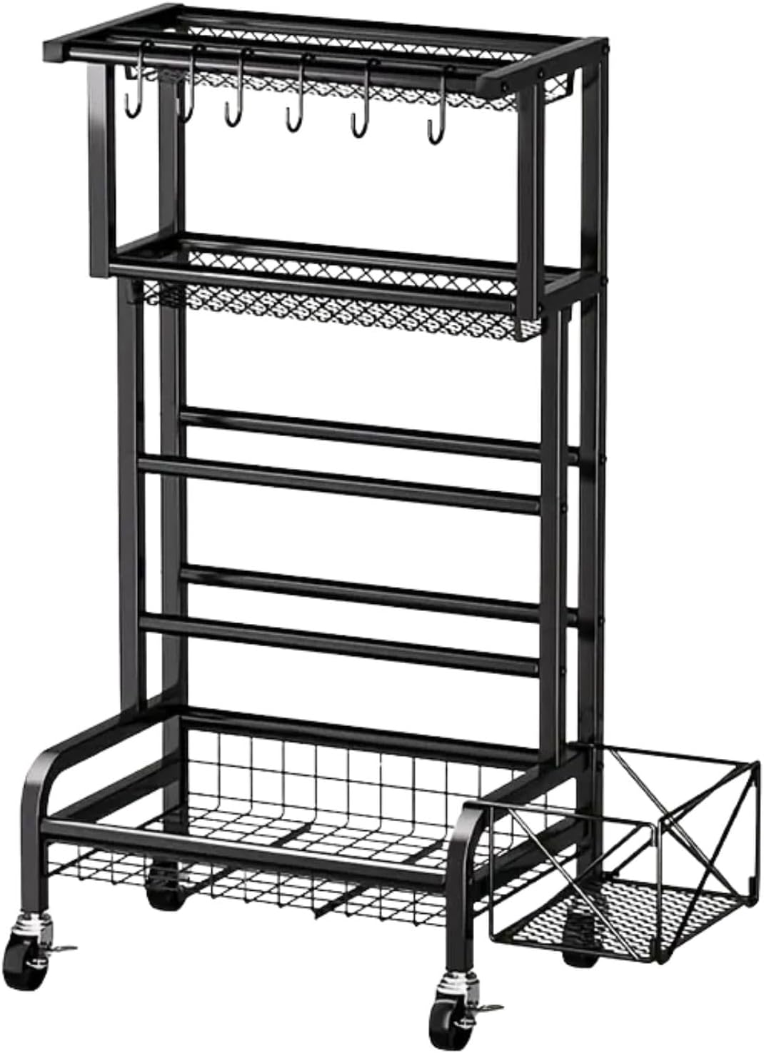Social Hike Gym Equipment Storage Rack on Wheels - Dumbbells Weights Organiser image number 1