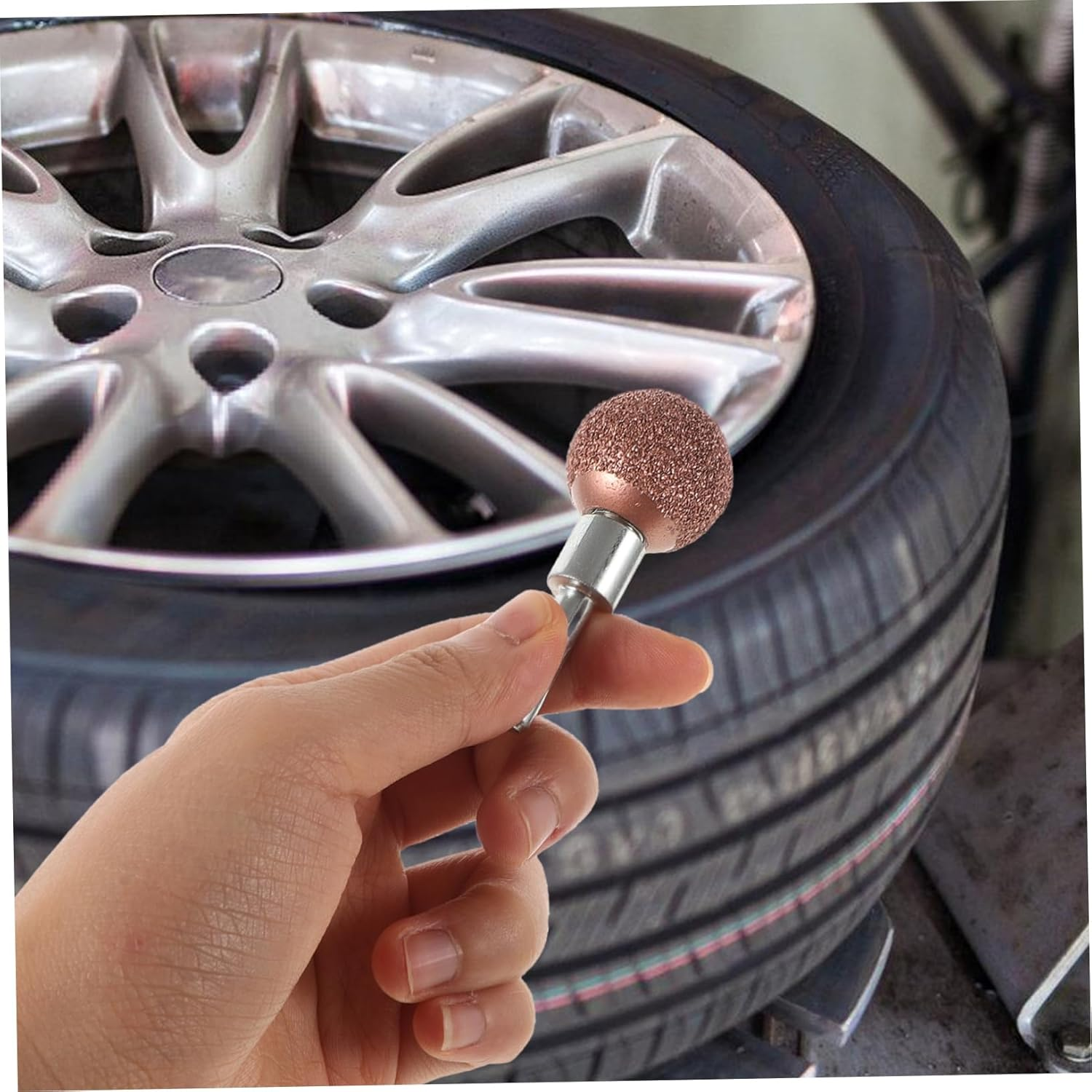 ASAKKURA Small Sanding Head for Car Wheel Repair Tire Mount Tool Vehicle Tire Buffing Wheel image number 6