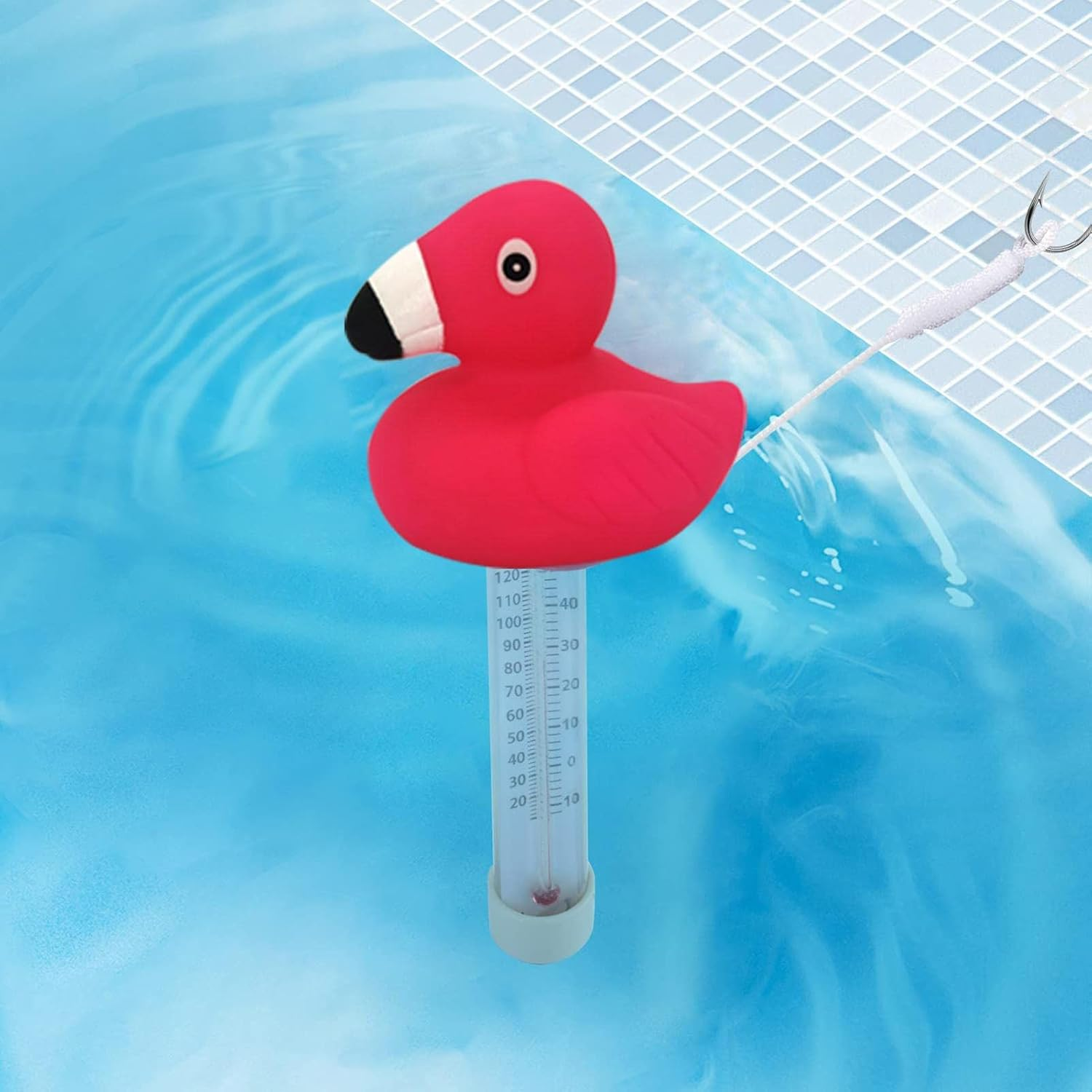 Swimming Pool Thermometer,Duck Water Thermometer | Shatter-Resistant Funny Pool Thermometer with Thin Rope for Public Pool Wynott image number 5