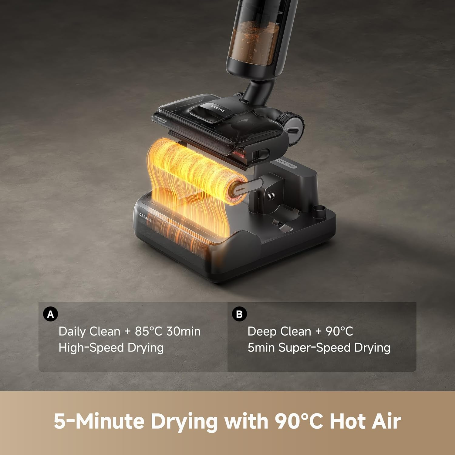 Dreame H12 Pro Flexreach Cordless Wet Dry Vacuum Cleaner,180&deg;Lie Flat,90&deg;C Brush Care Self-Cleaning, Edge to Edge Cleaning, Smart Messes Detection, 50Min Long Runtime,For Hard Floors - H12 Dual Flexreach image number 6