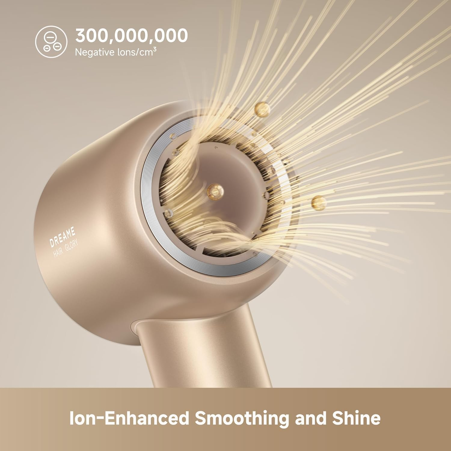 Dreame Hair Glory Mix High-Speed Dryer, 3 Magnetic Nozzles, Perfume Infusion, Customized Fragrant Drying, NTC Temperature Control, 300,000,000 Negative Lons/Cm&sup3;, 110,000RPM Motor, 336G Lightweight image number 6