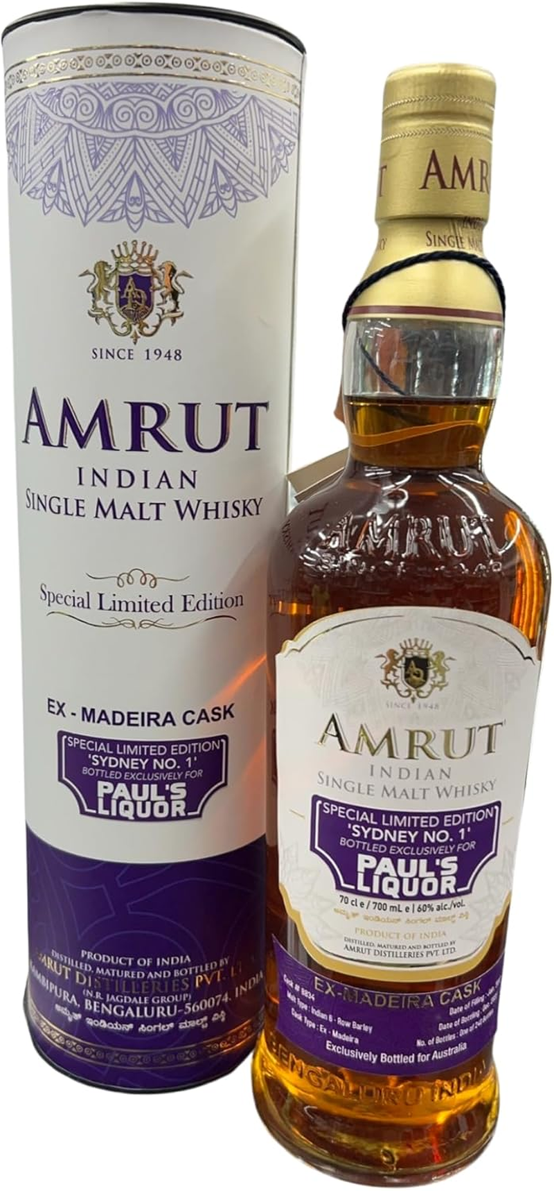 Amrut 5 Year Old Sydney Edition Cask #8834 Limited Edition Whisky 700Ml image number 1