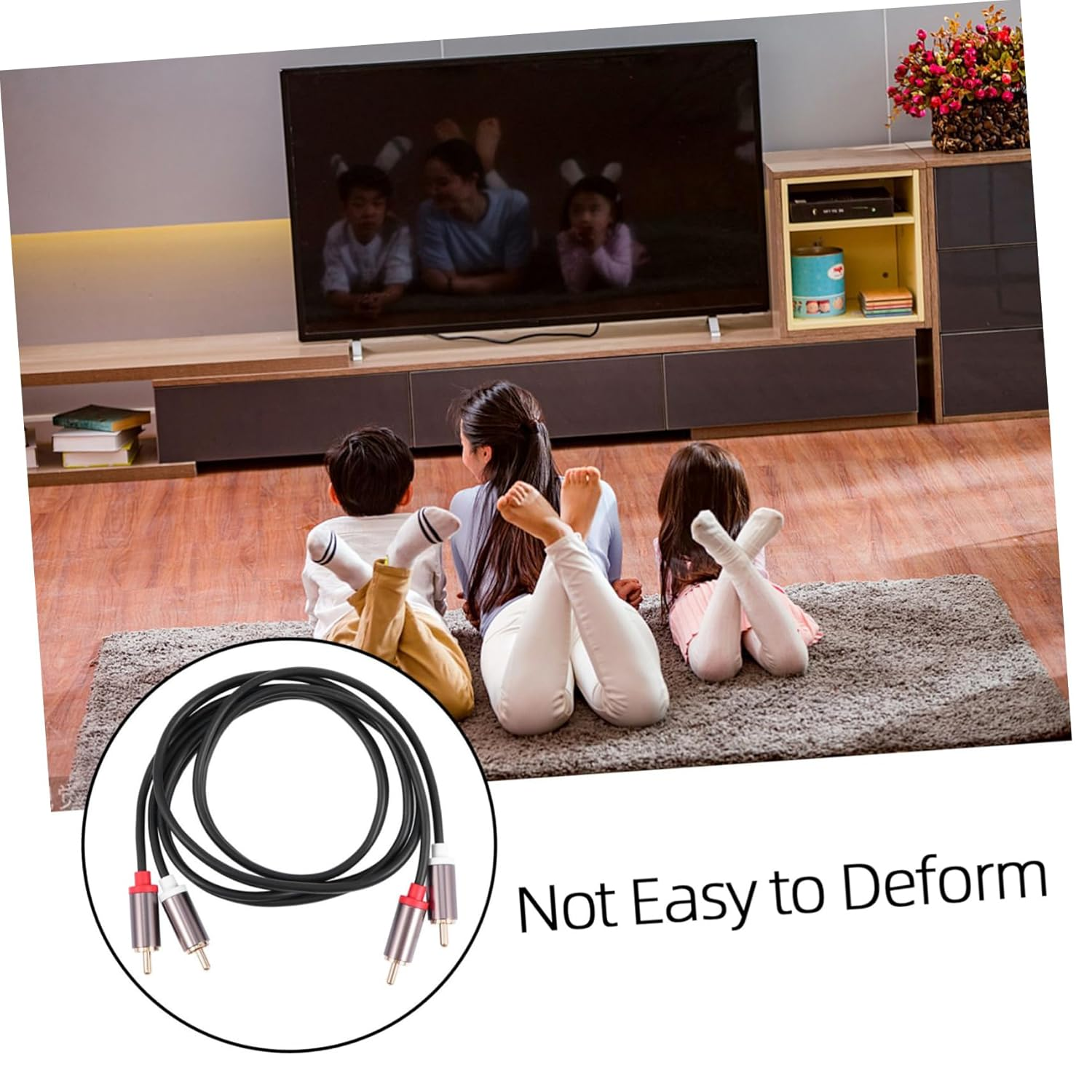 Male to Male Audio Conversion Cable for Home Theater and Gaming Consoles Durable Tangle Design Color Coded For image number 4