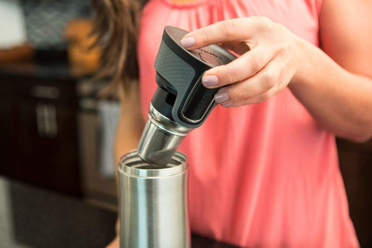 Contigo 507500 Tea Infuser Stainless Steel - Removable Infuser Designed to Fit AUTOSEAL West Loop Travel Mugs, Stainless Steel Basket, Secure Mug Clip, and Drip Cup - Silver/Black image number 4