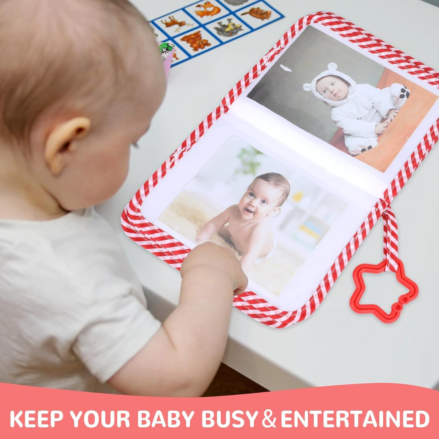 Baby'S My First Family Album Soft Photo Cloth Book Strawberry My First Book of Photos Baby Memory Album Gift Holds 4X6 Pictures for Babies Newborn Toddler & Kids Baby Shower image number 6