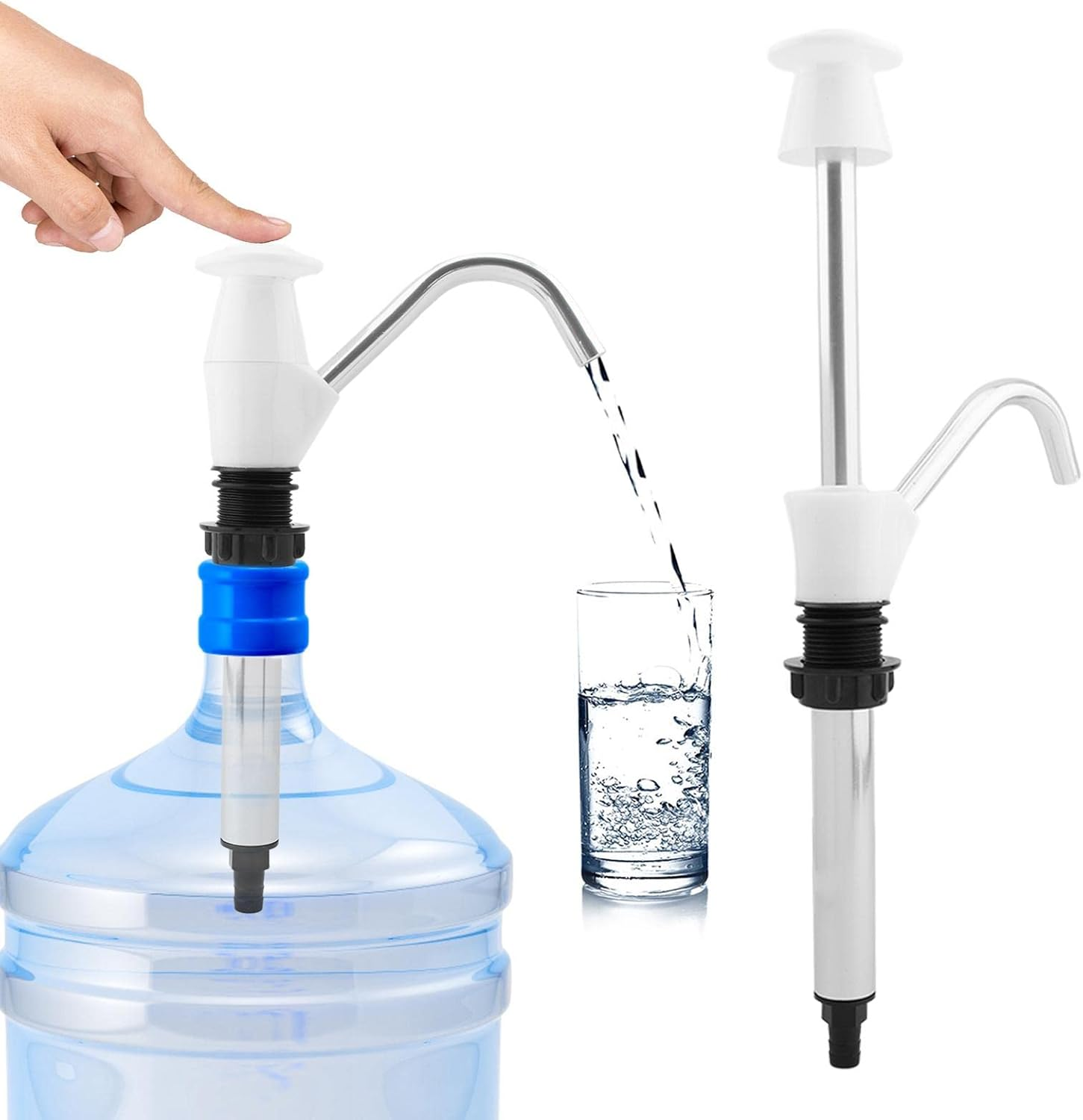 Caravan Sink Water Hand Pump, Hand-Operated Drum Pump, Double Action Camping Trailer Motorhome Replacement Pumping Tool for Camping Trailer, Motorhome, Work Vehicles, Outdoors(Color:Black)