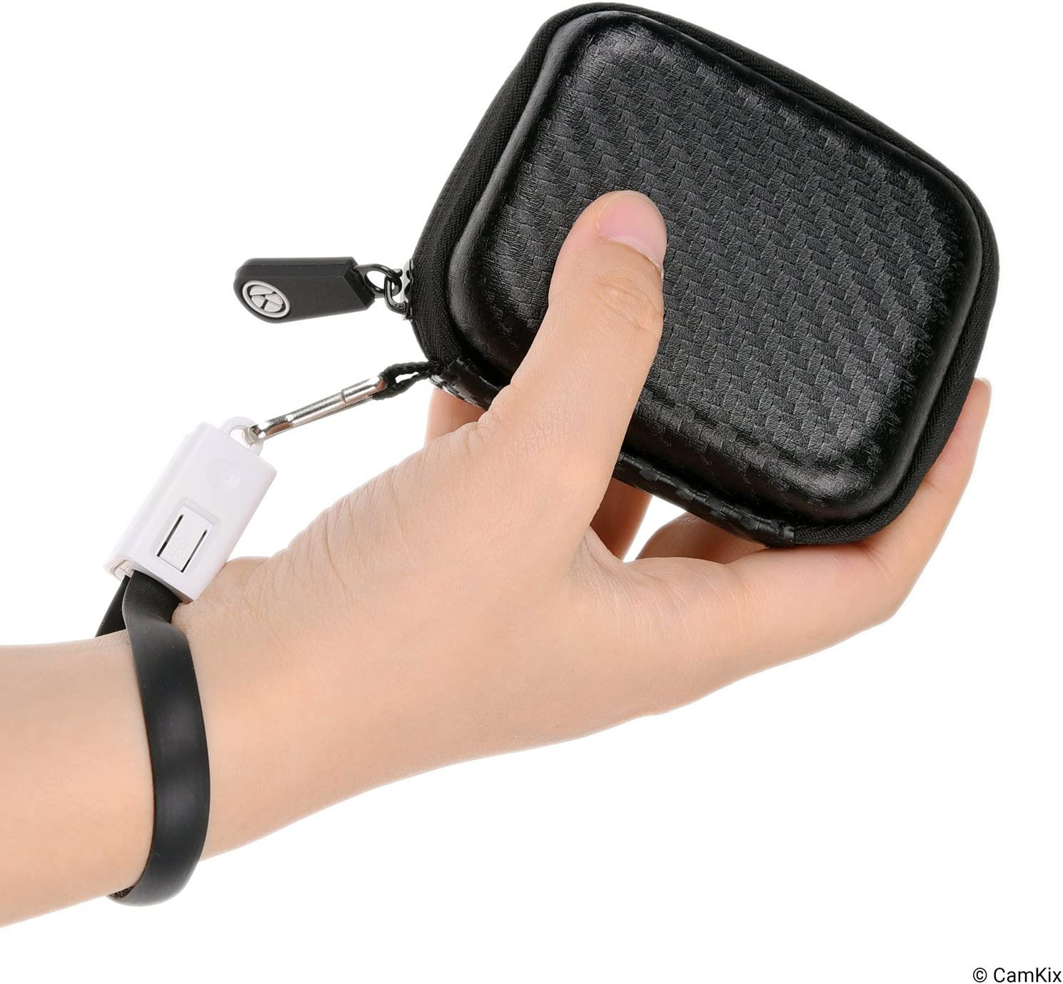 Protective Case for Trezor One Bitcoin/Cryptocurrency Wallet Including USB Strap for Transport, Power and Data Transfer - Durable Nylon Hardshell Case with Mesh Pocket - Light, Secure - For Trezor One image number 4