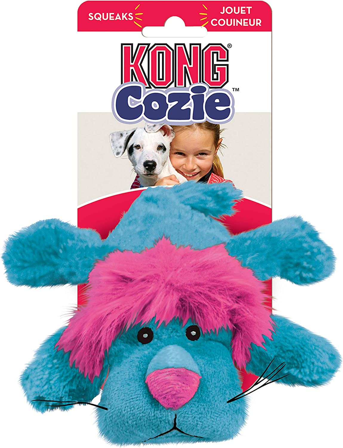KONG - Cozie King Lion - Indoor Cuddle Squeaky Plush Dog Toy - for Medium Dogs image number 4
