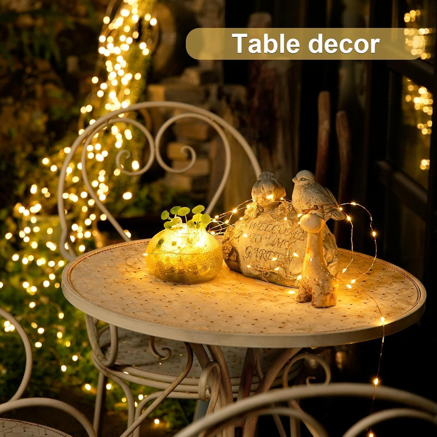 1Pack 10M 100LED Fairy Lights Battery Operated with Remote, String Lights Battery Powered Led Twinkle Fairy Lights, Firefly Starry String Lights DIY Party Wedding Christmas Decoration (Warm White) image number 1