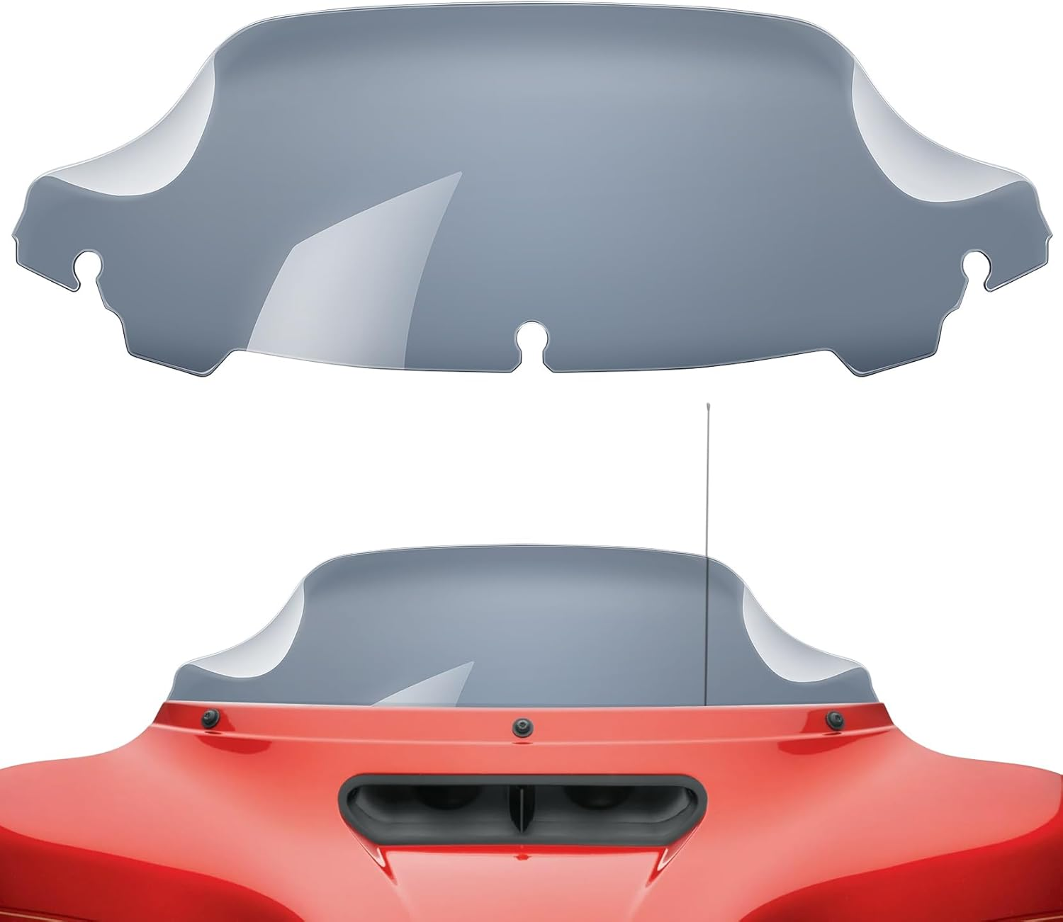 Dark Tint 7 Wave Windshield Windscreen Wind Screen for Harley Electra Street Glide 14 15 16