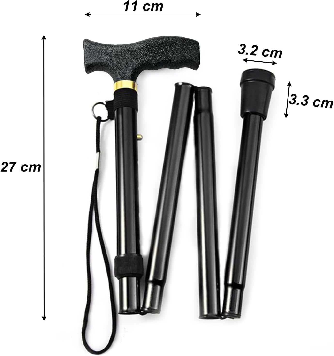 Begrit Walking Sticks for Women Folding Walking Sticks Adjustable Walking Stick Collapsible Lightweight Flexible Stick Comfortable Grip for Ladies Men image number 5
