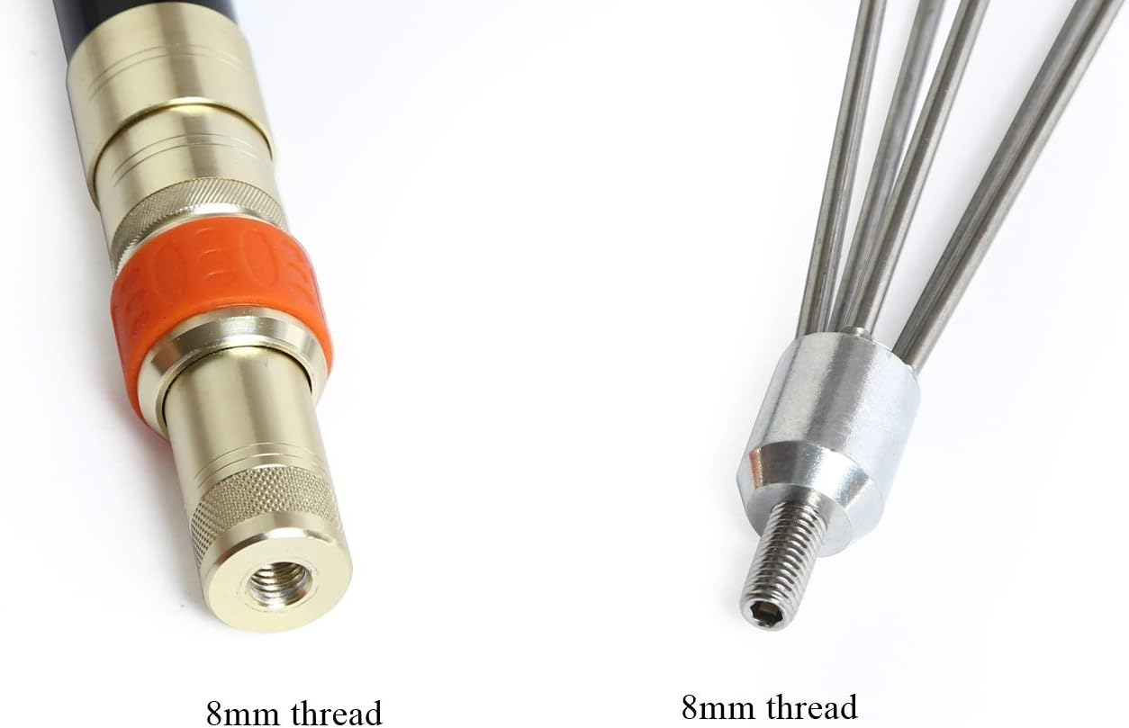 Ledytech 59~236Inch 5~9 Prong Harpoon Gaffs Barbed Diving Spears Gig, Telescopic Locking Fishing Rod Harpoon Pole with 8Mm Thread image number 3