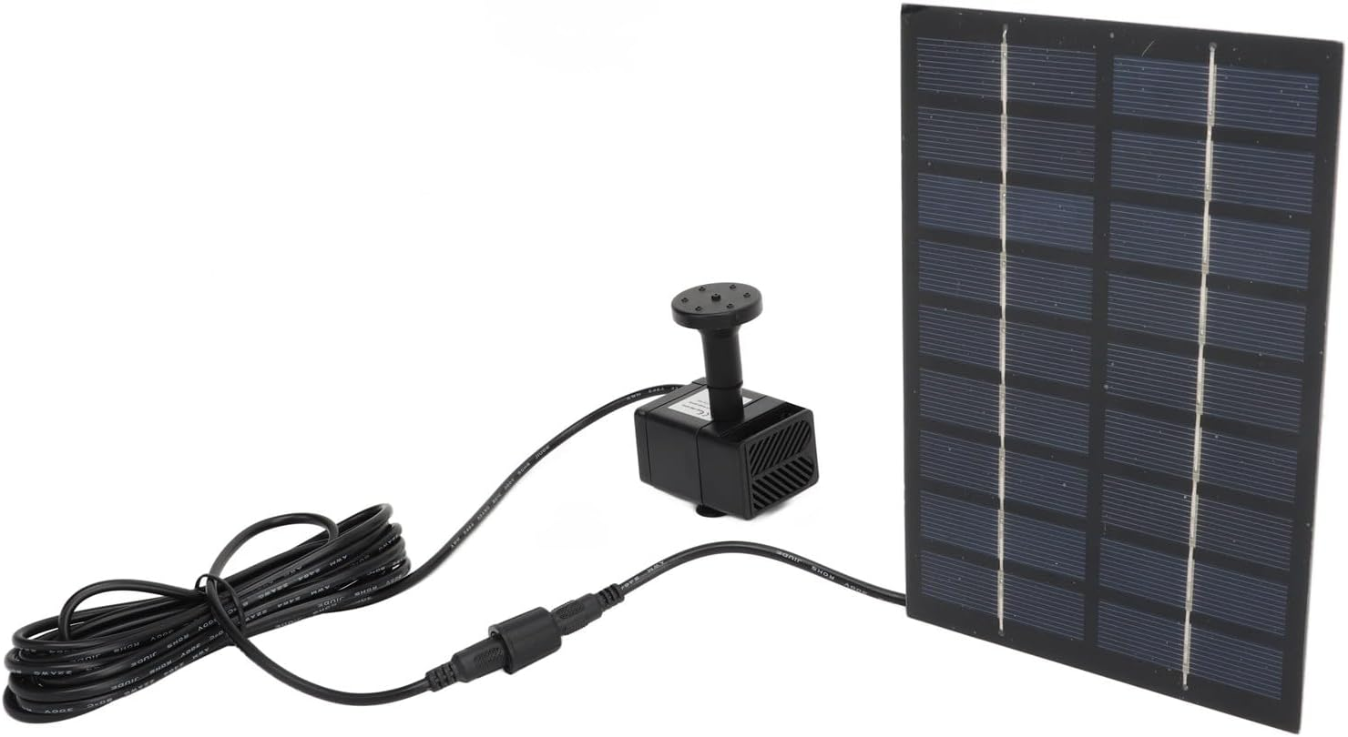 High Stability Solar Water Solar Water Pump Kit, Solar Pond Pump Pump Kit 9V 1.8W anti Clogging Mesh Solar Pond Pump for Bird Baths, Easy Mounting image number 5