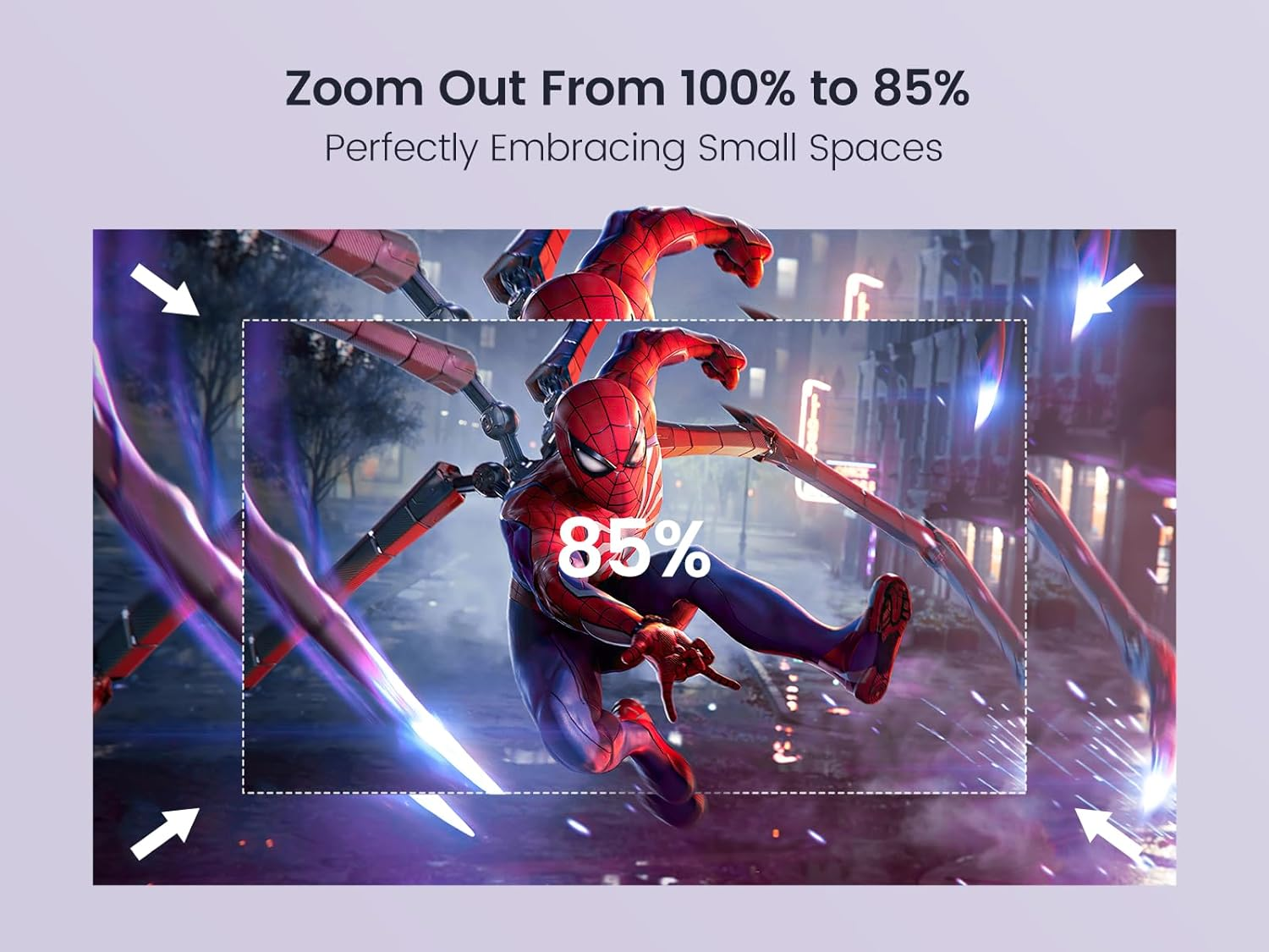 Mini Projector【Short Throw/3S Focus/Auto Keystone】2025 Portable Projector 4K 1080P Support,0.98:1 with 5G Wifi Bluetooth,270&deg; Rotatable 50% Zoom Movie Projector for Home Theater/Outdoor/Tv Stick/Phone image number 1