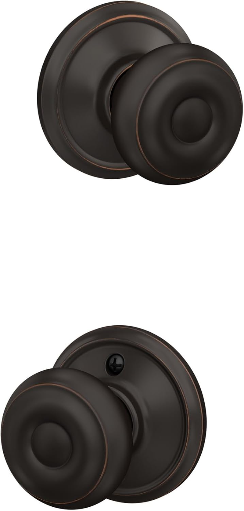 Schlage F10GEO716 Georgian Passage Knob, Aged Bronze