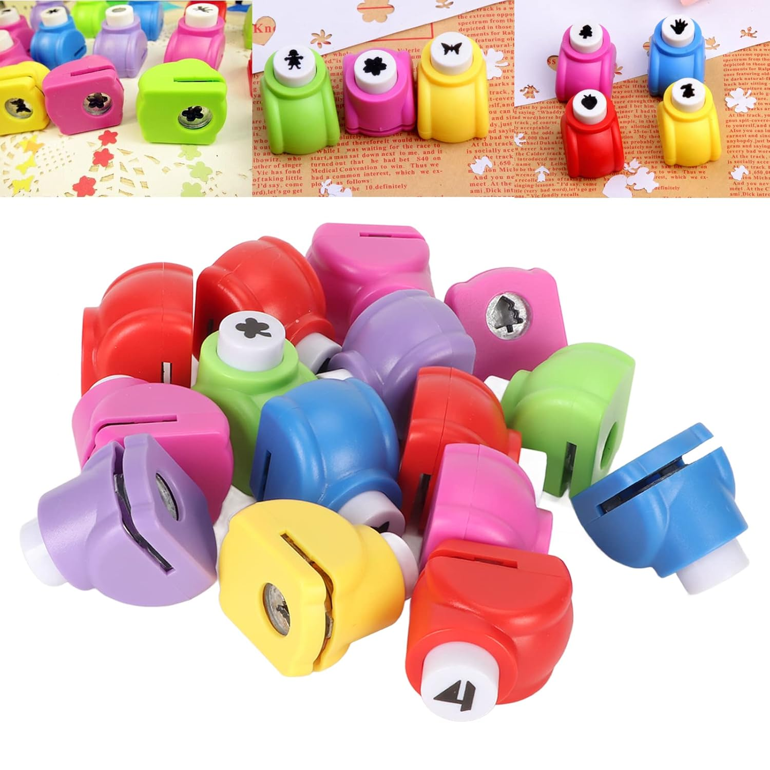 Crafting Paper Punch Shapes for Kids DIY, 15Pcs Shape Paper Punch Set Imagination Decorative Hole for Scrapbooking, Suitable Children 3-13 Years Old image number 4