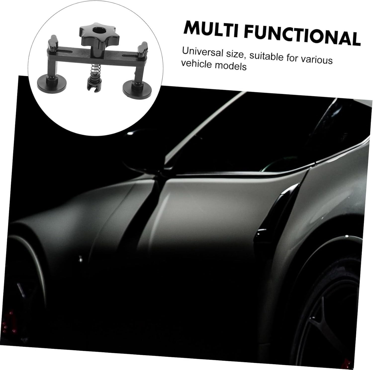 Cabilock Car Dent Removal Kit with Suction Pad and 18 Adhesive Tabs Black Paintless Dent Puller Tool Set Hail Damage Repair Equipment for Automotive Body and Bumpers image number 4