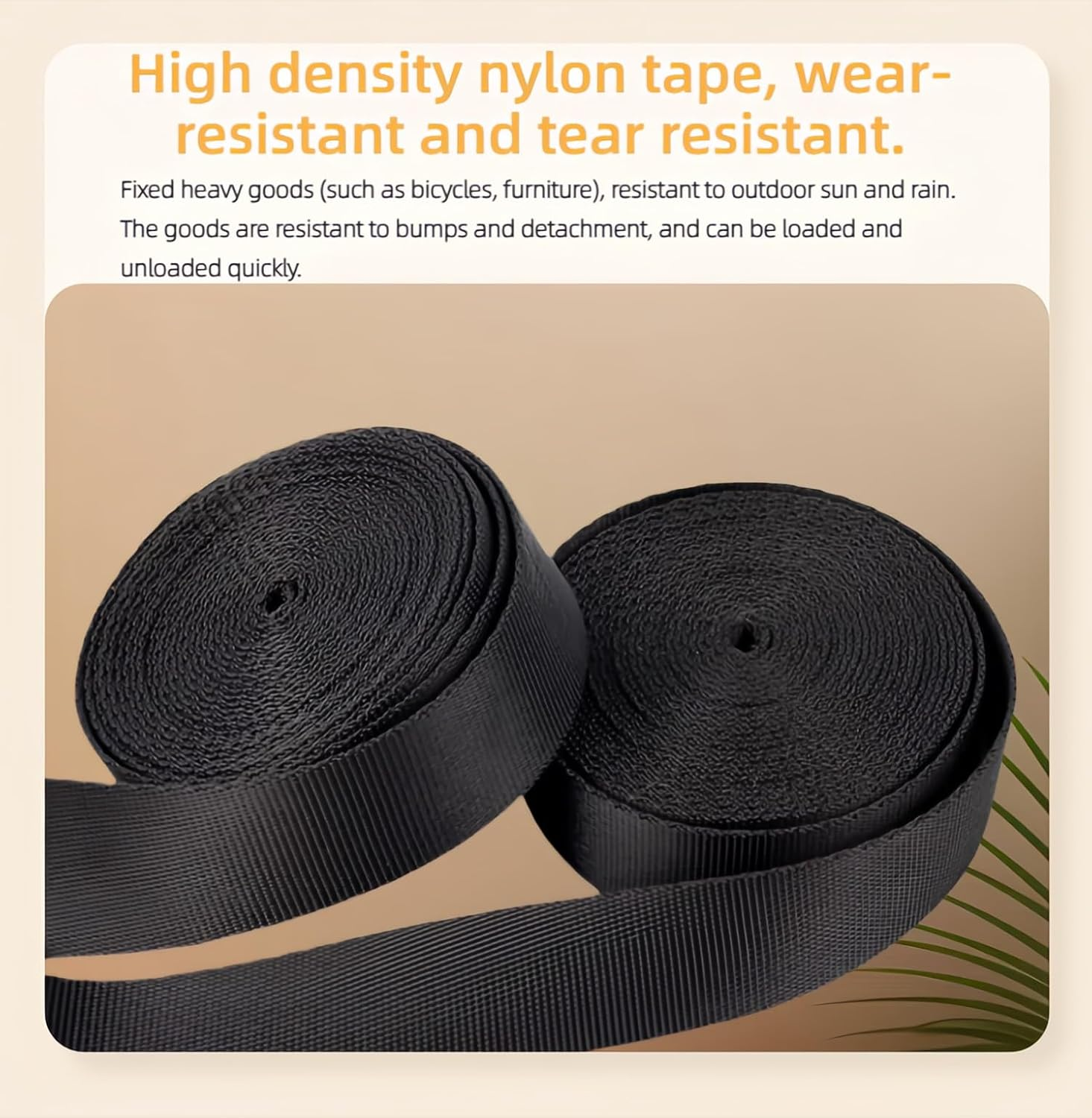 13FT Heavy Duty Tie down Straps with Quick Release Buckles, 396Cm Nylon Webbing for Motorcycle Cargo Truck Furniture, Adjustable Lashing Straps for Outdoor Camping, Moving, Mattress, Luggage, Storage image number 5