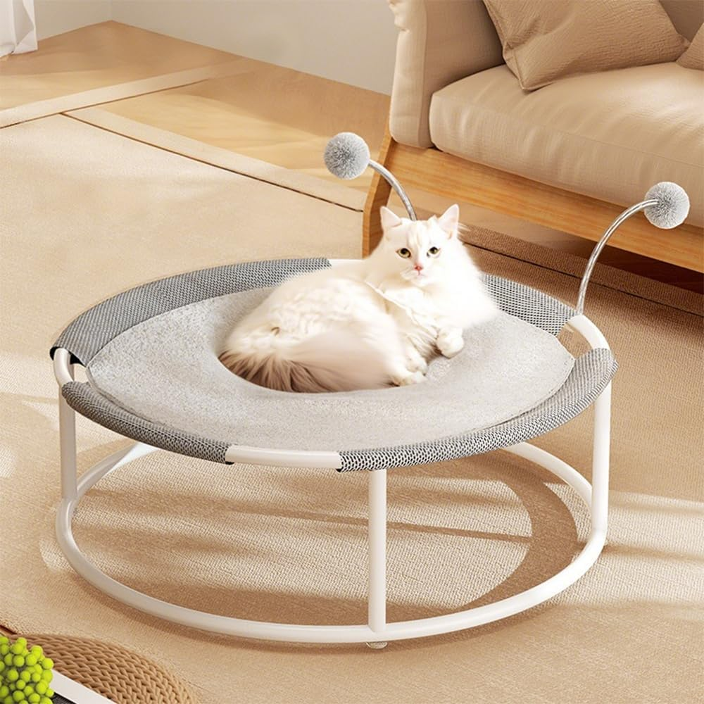 HHWRT Elevated Cat Hammock Bed, Pet Bed, All Seasons Universal Moisture Proof Cat Hammocks, Cat Hammock, Portable Pet Bed Raised, Raised Cats Bed for Indoor Outdoor Use, Ideal for Small Dogs and Cats image number 4